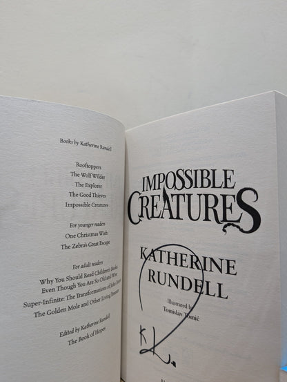 Impossible Creatures by Katherine Rundell (Signed paperback Griffin Edition with extra content) - Fialta Books