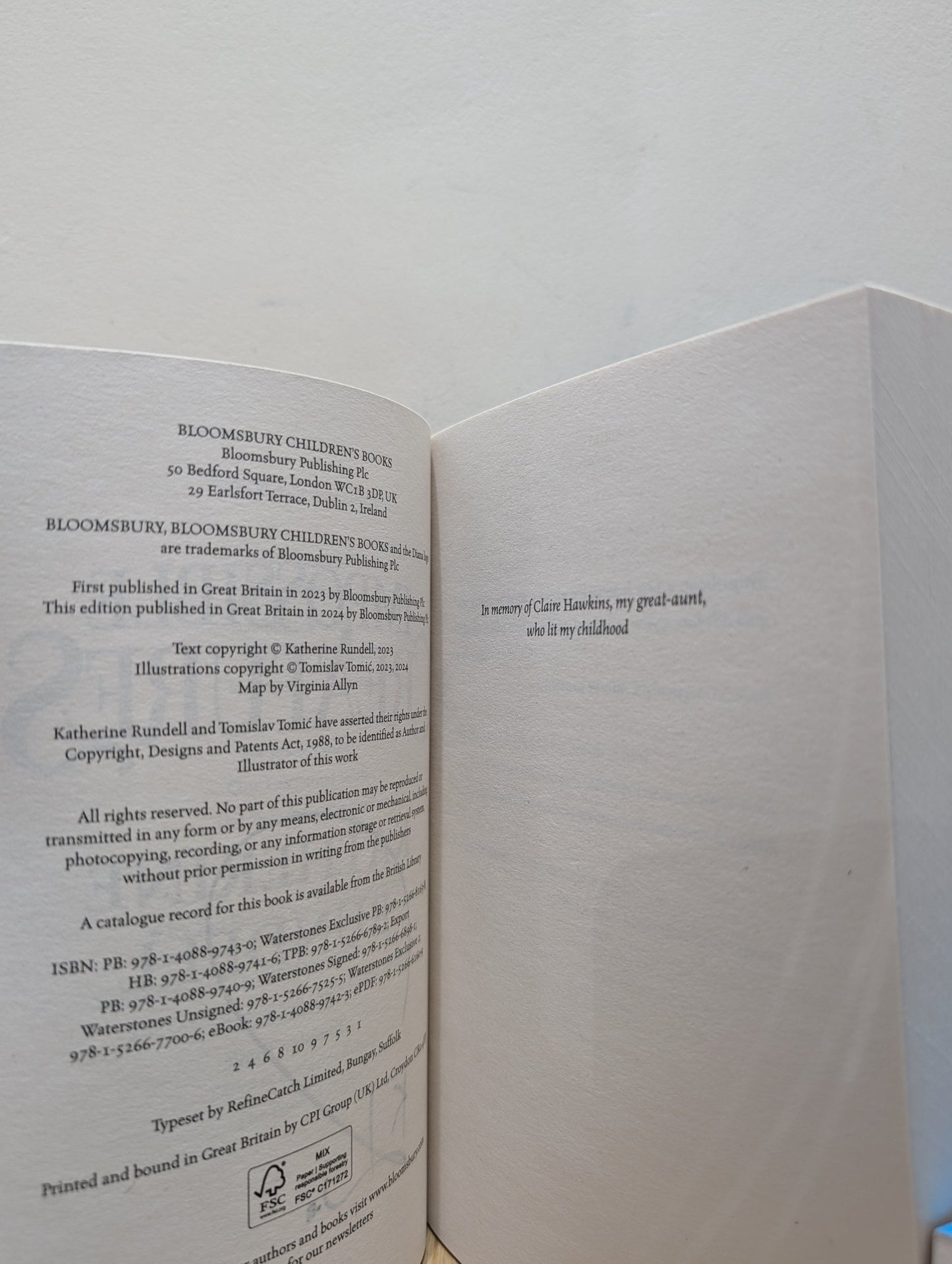 Impossible Creatures by Katherine Rundell (Signed paperback Griffin Edition with extra content) - Fialta Books