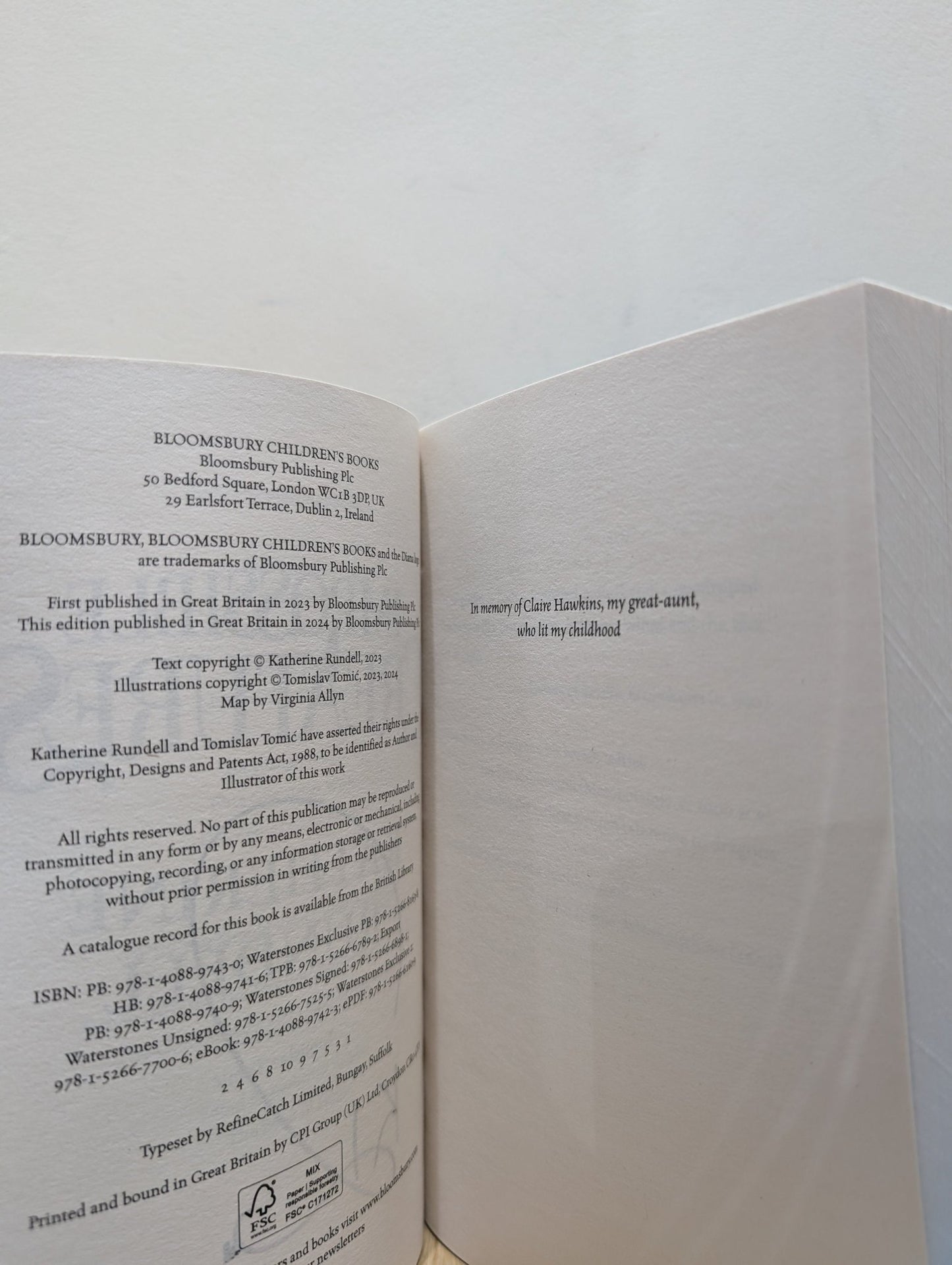 Impossible Creatures by Katherine Rundell (Signed paperback Unicorn Edition with extra content) - Fialta Books