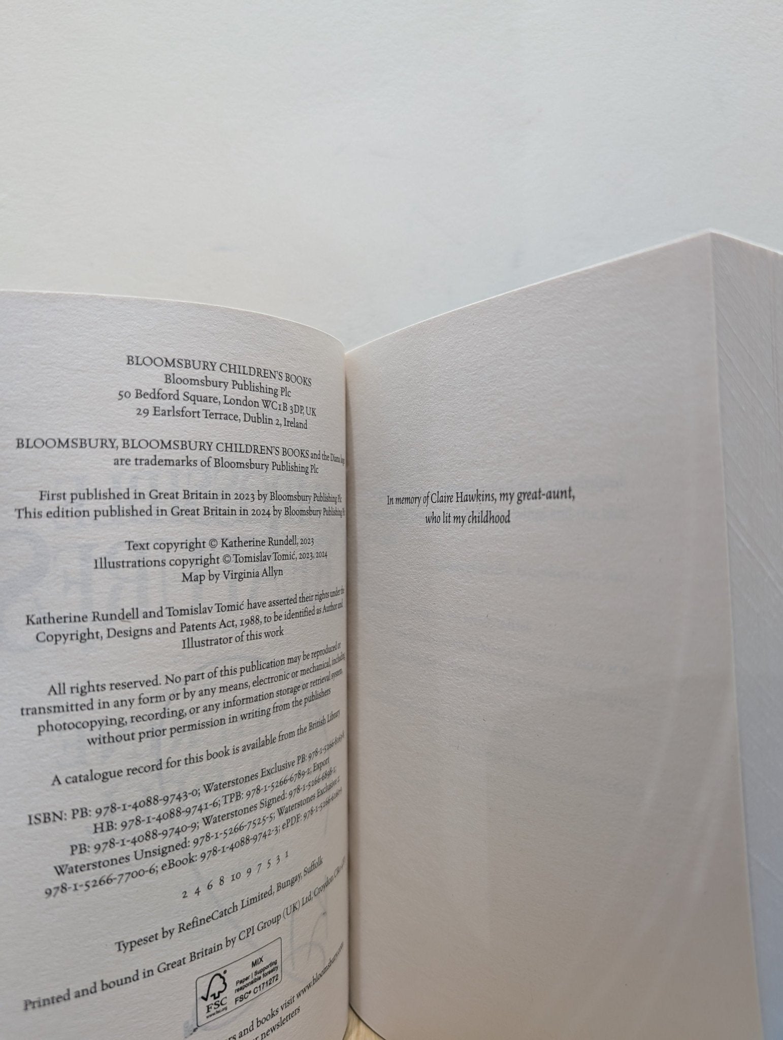 Impossible Creatures by Katherine Rundell (Signed paperback Unicorn Edition with extra content) - Fialta Books