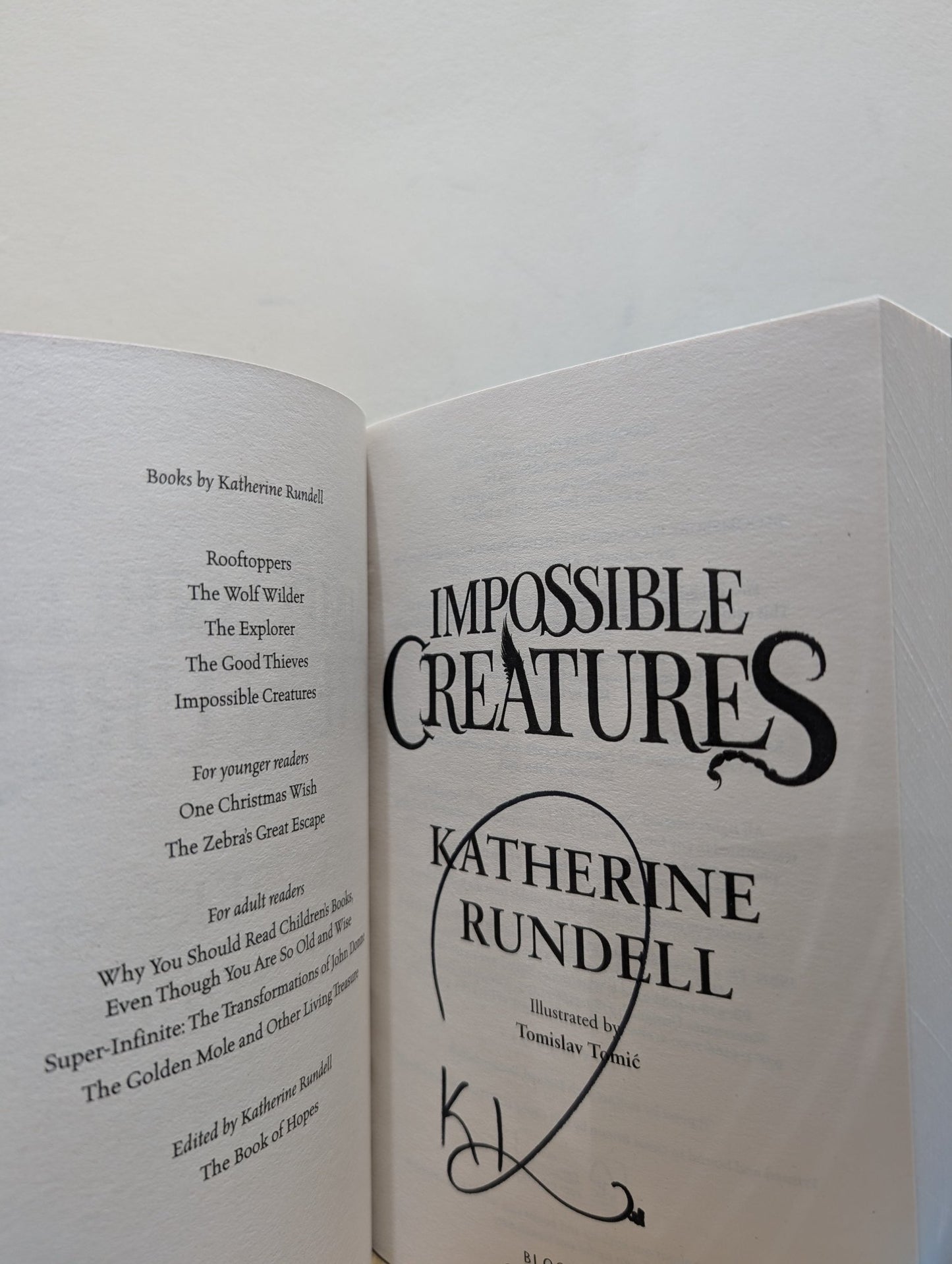 Impossible Creatures by Katherine Rundell (Signed paperback Unicorn Edition with extra content) - Fialta Books