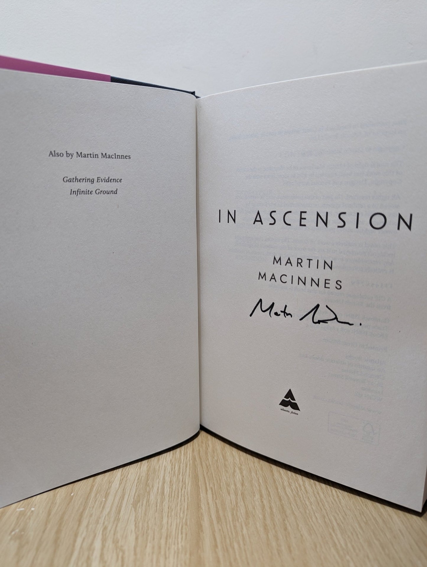 In Ascension by Martin MacInnes (Signed First Edition) - Fialta Books