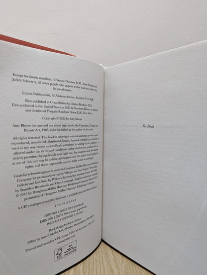 In Love: A Memoir of Love and Loss by Amy Bloom (Signed First Edition) - Fialta Books