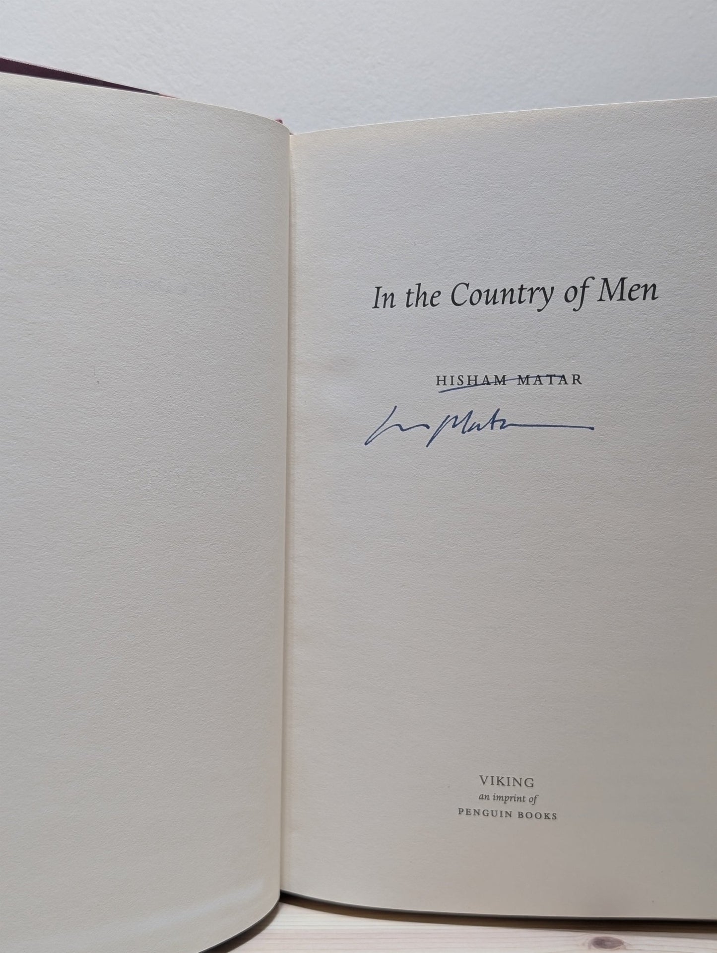 In the Country of Men by Hisham Matar (Signed First Edition) - Fialta Books