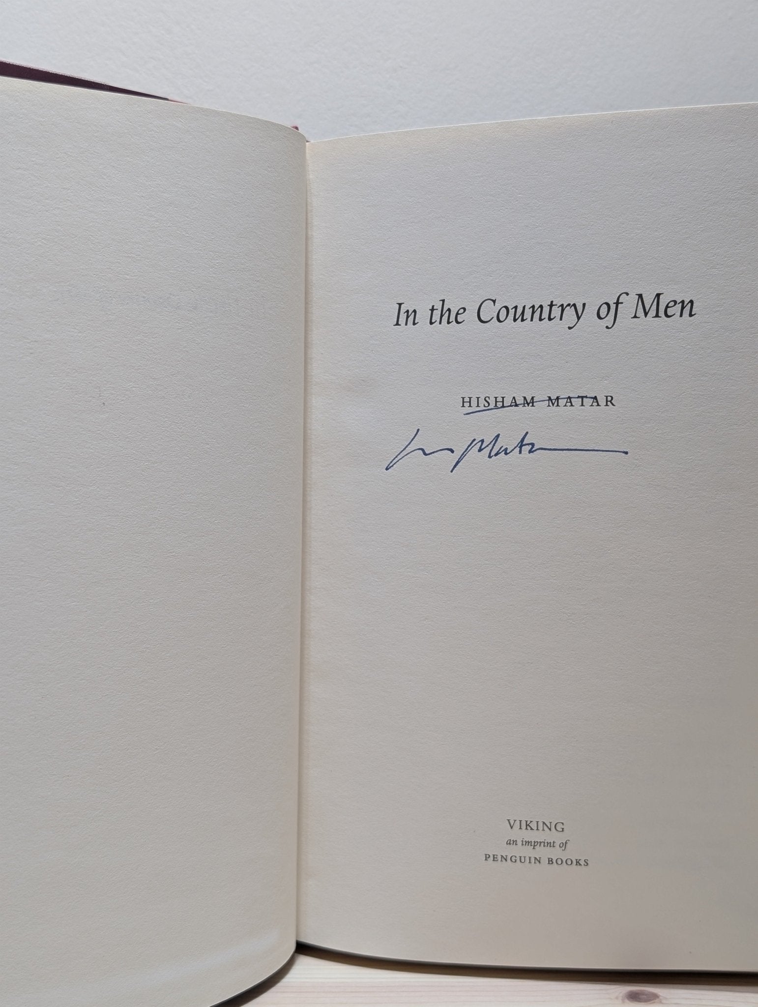 In the Country of Men by Hisham Matar (Signed First Edition) - Fialta Books