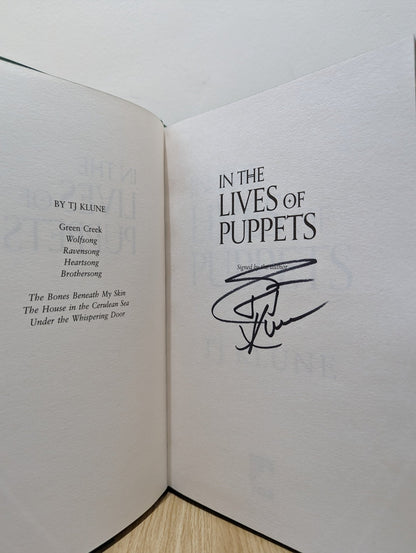 In the Lives of Puppets by TJ Klune (Signed First Edition with sprayed edges) - Fialta Books