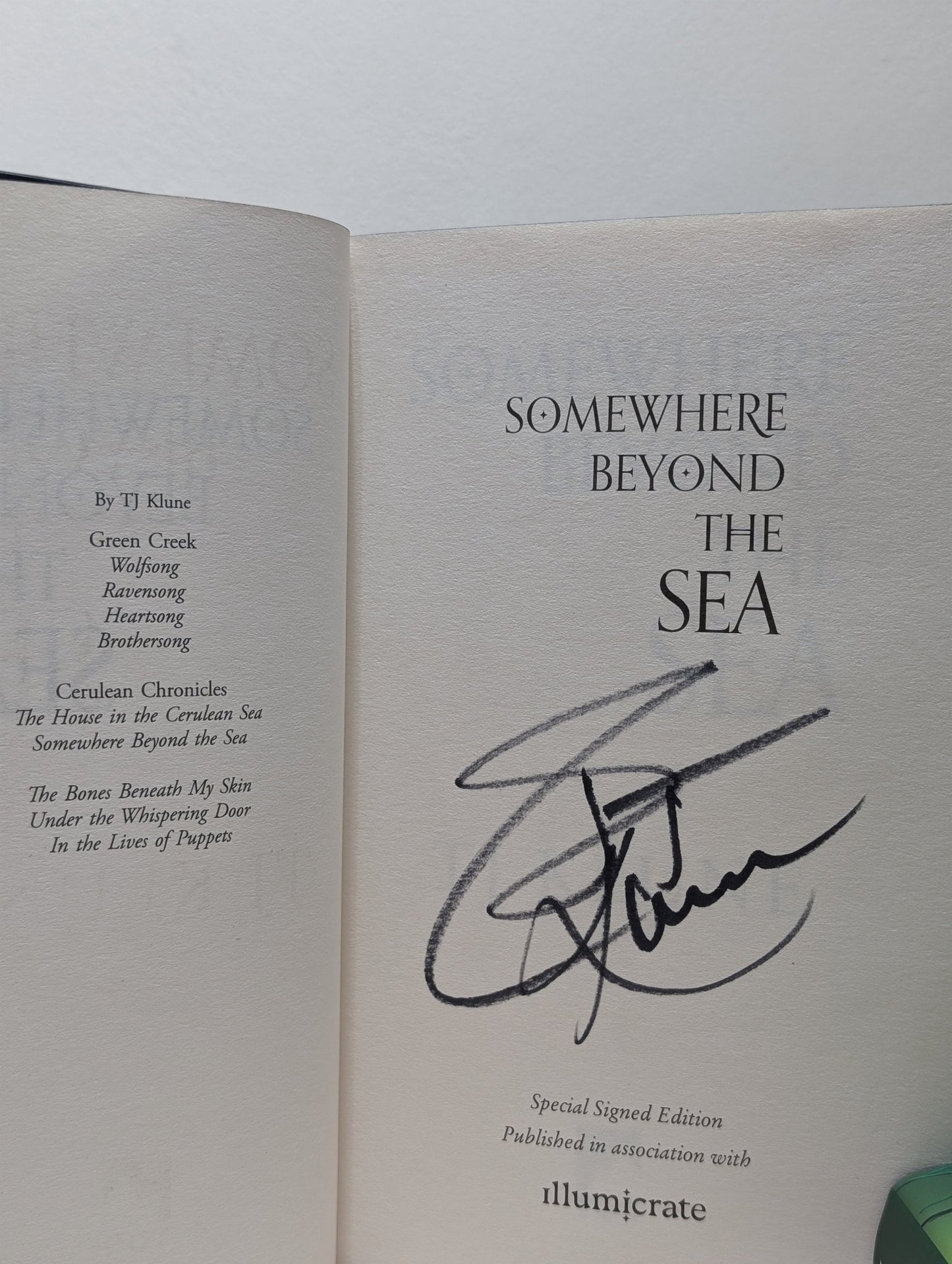 In the Lives of Puppets; Somewhere Beyond the Sea by TJ Klune (Signed Special Edition with sprayed edges) - Fialta Books