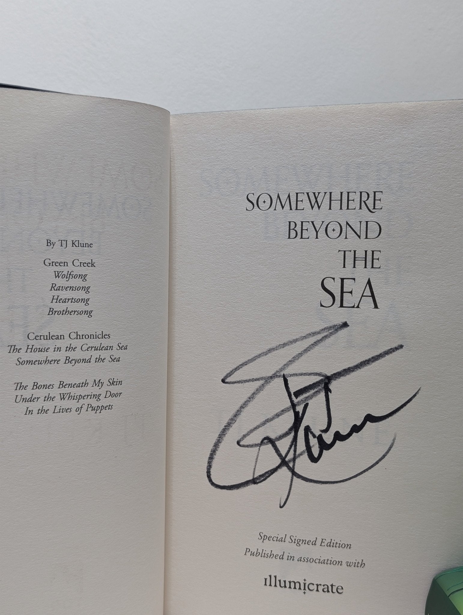 In the Lives of Puppets; Somewhere Beyond the Sea by TJ Klune (Signed Special Edition with sprayed edges) - Fialta Books