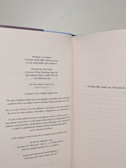 Indian Lake Trilogy: My Heart Is a Chainsaw; Don't Fear the Reaper; The Angel of Indian Lake by Stephen Graham Jones (Signed with sprayed edges) - Fialta Books