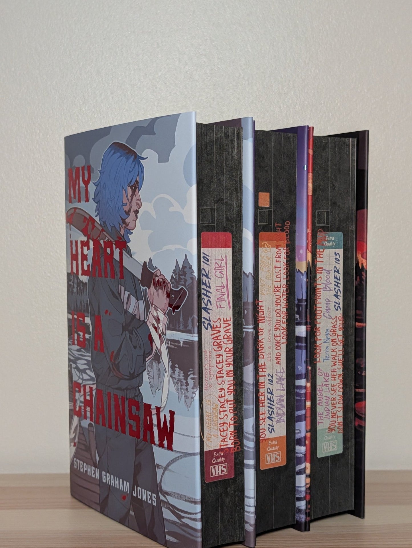 Indian Lake Trilogy: My Heart Is a Chainsaw; Don't Fear the Reaper; The Angel of Indian Lake by Stephen Graham Jones (Signed with sprayed edges) - Fialta Books