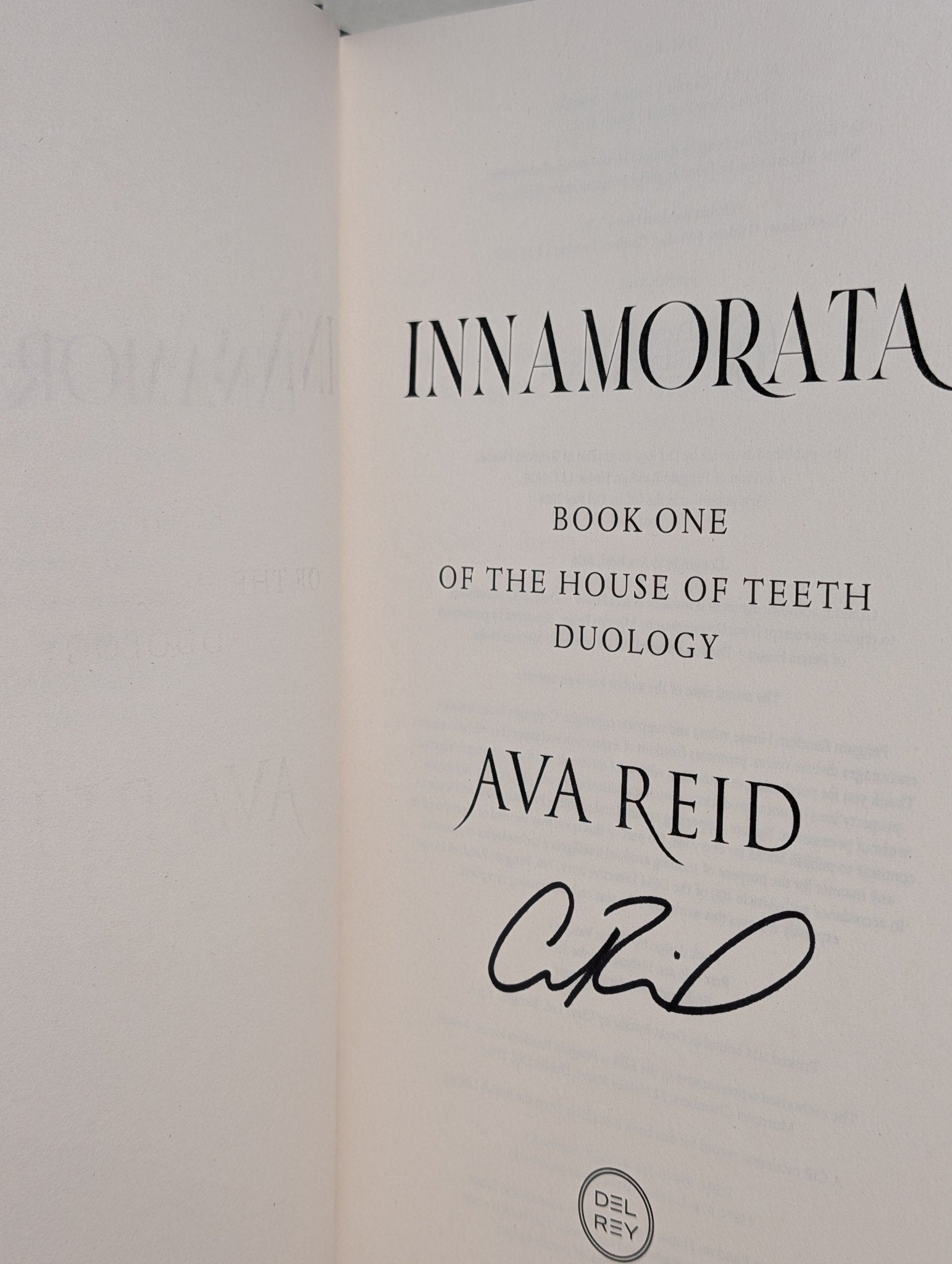 Innamorata by Ava Reid (Signed First Edition with sprayed edges) - Fialta Books