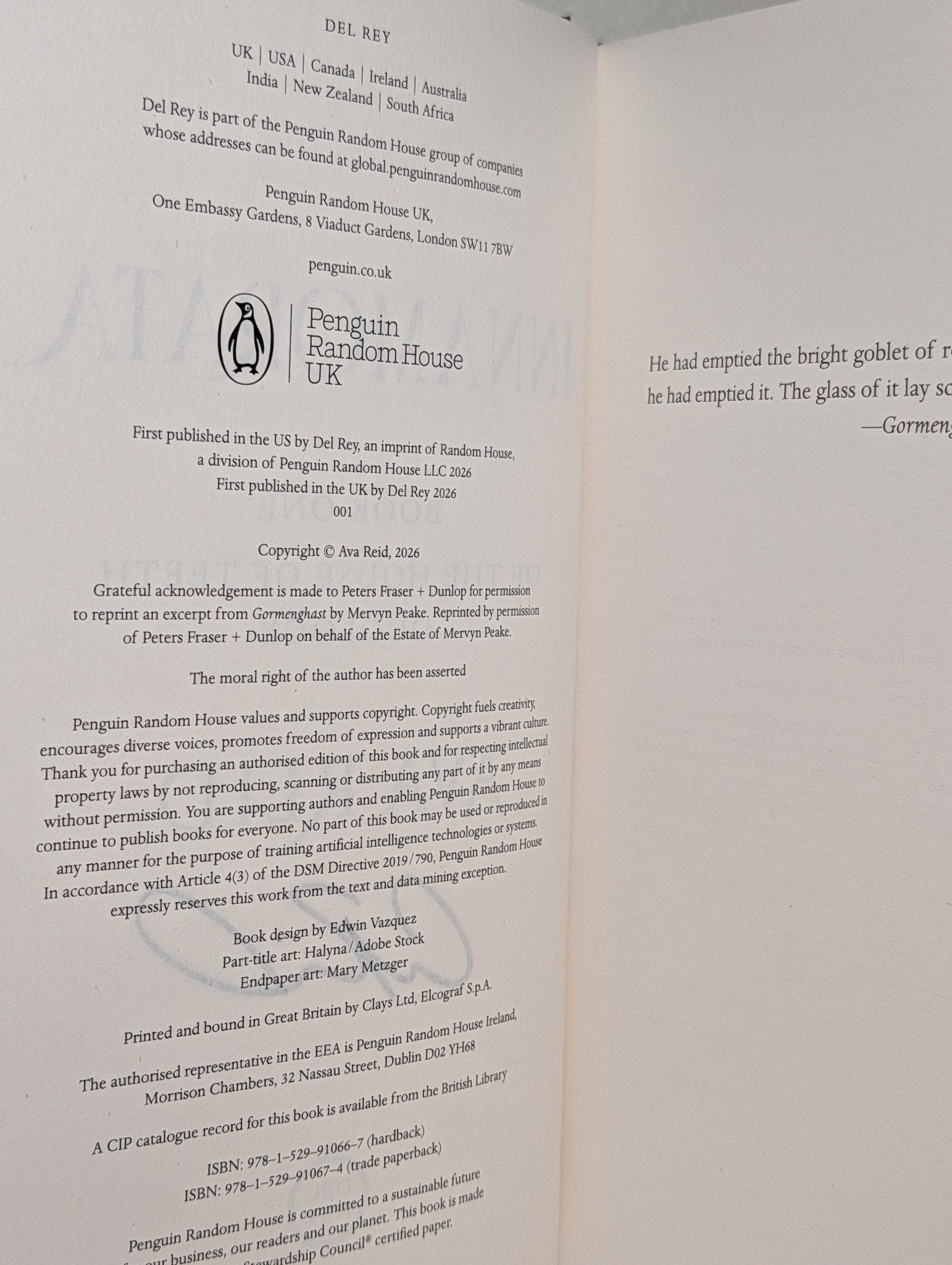 Innamorata by Ava Reid (Signed First Edition with sprayed edges) - Fialta Books