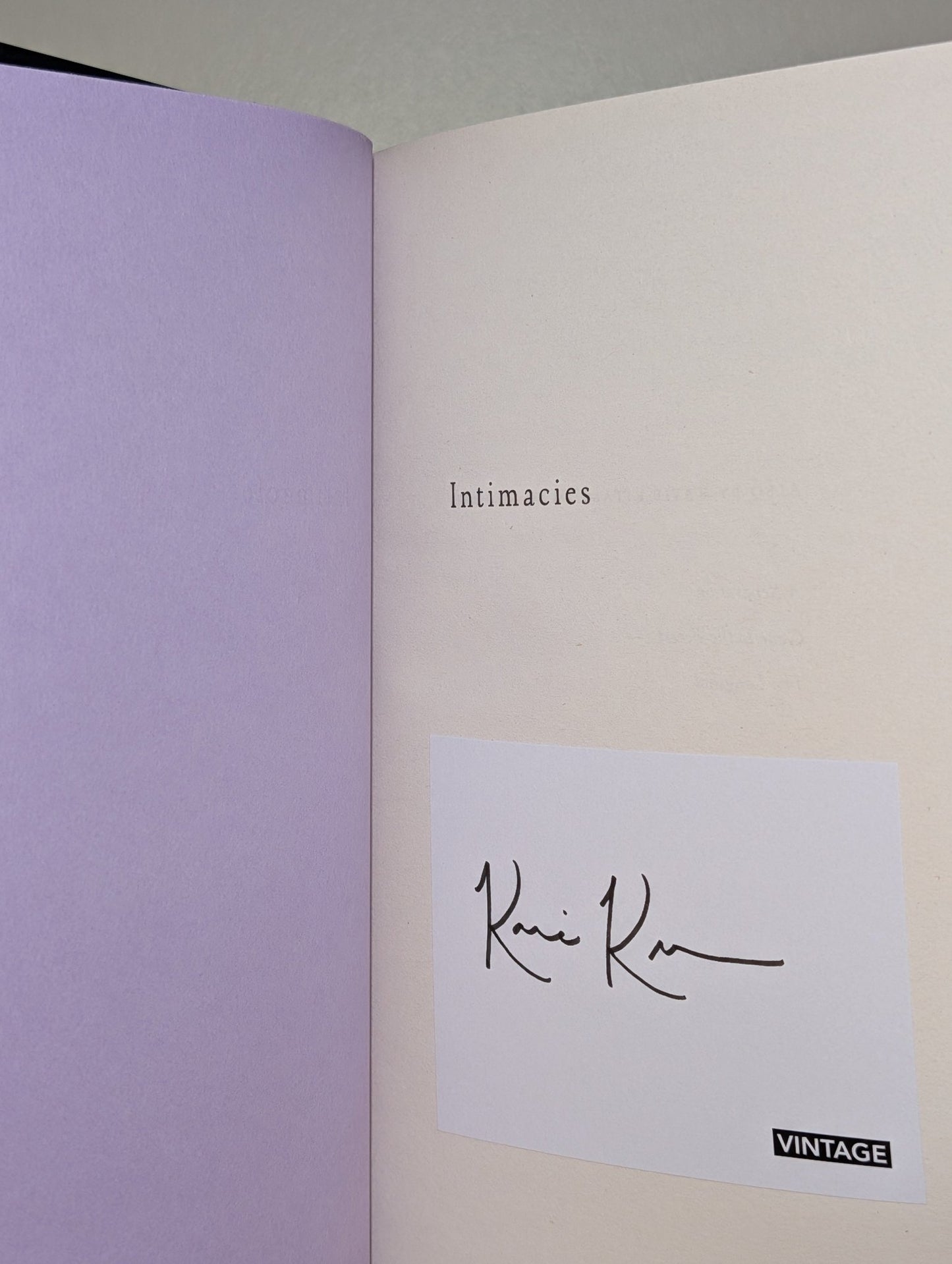 Intimacies by Katie Kitamura (Signed Dated First Edition) - Fialta Books