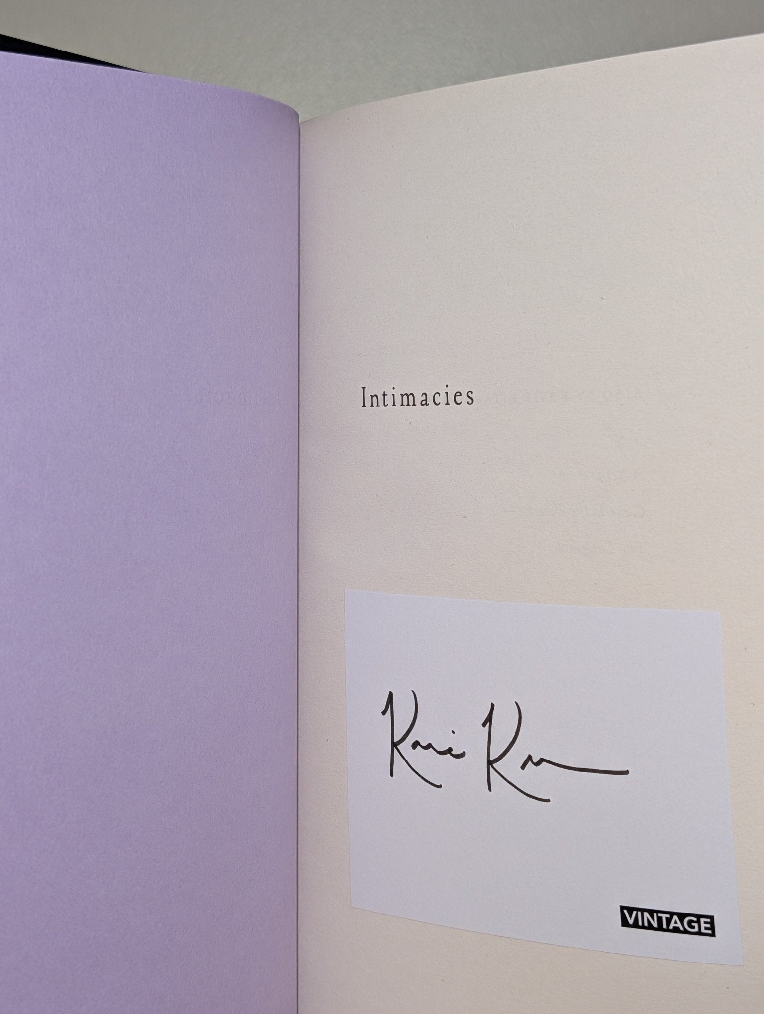 Intimacies by Katie Kitamura (Signed Dated First Edition) - Fialta Books