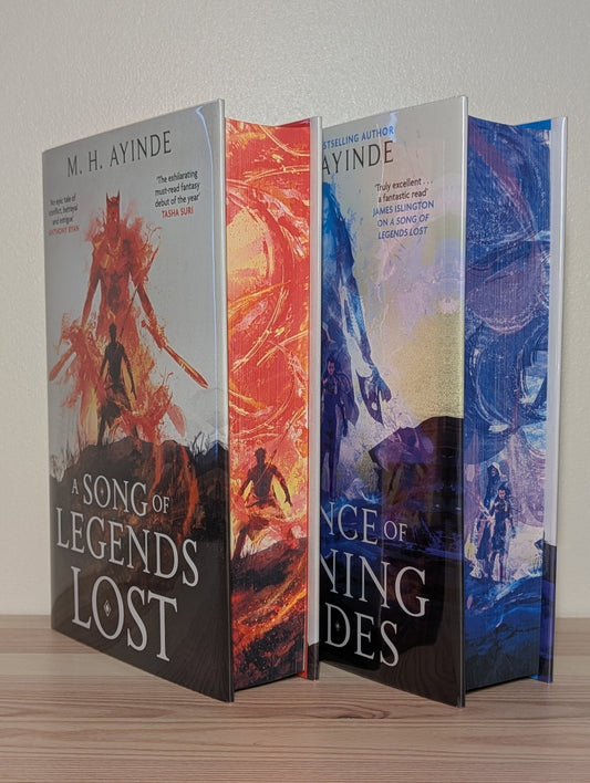 Invoker Trilogy 1 - 2; A Song of Legends Lost; A Dance of Burning Blades by M. H. Ayinde (Signed Numbered with sprayed edges) - Fialta Books