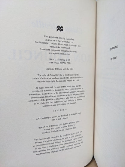 Iron Council by China Mieville (Signed) - Fialta Books