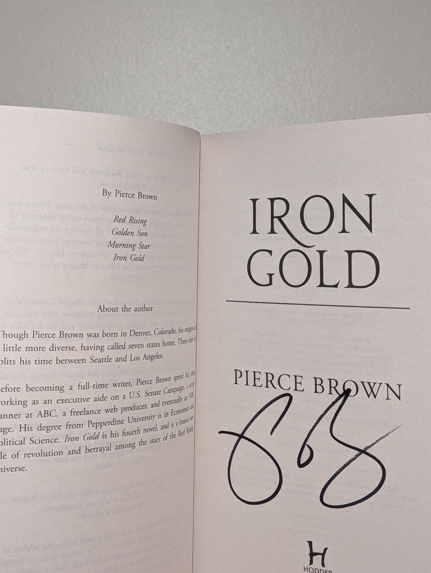 Iron Gold by Pierce Brown (Signed Paperback Edition) - Fialta Books