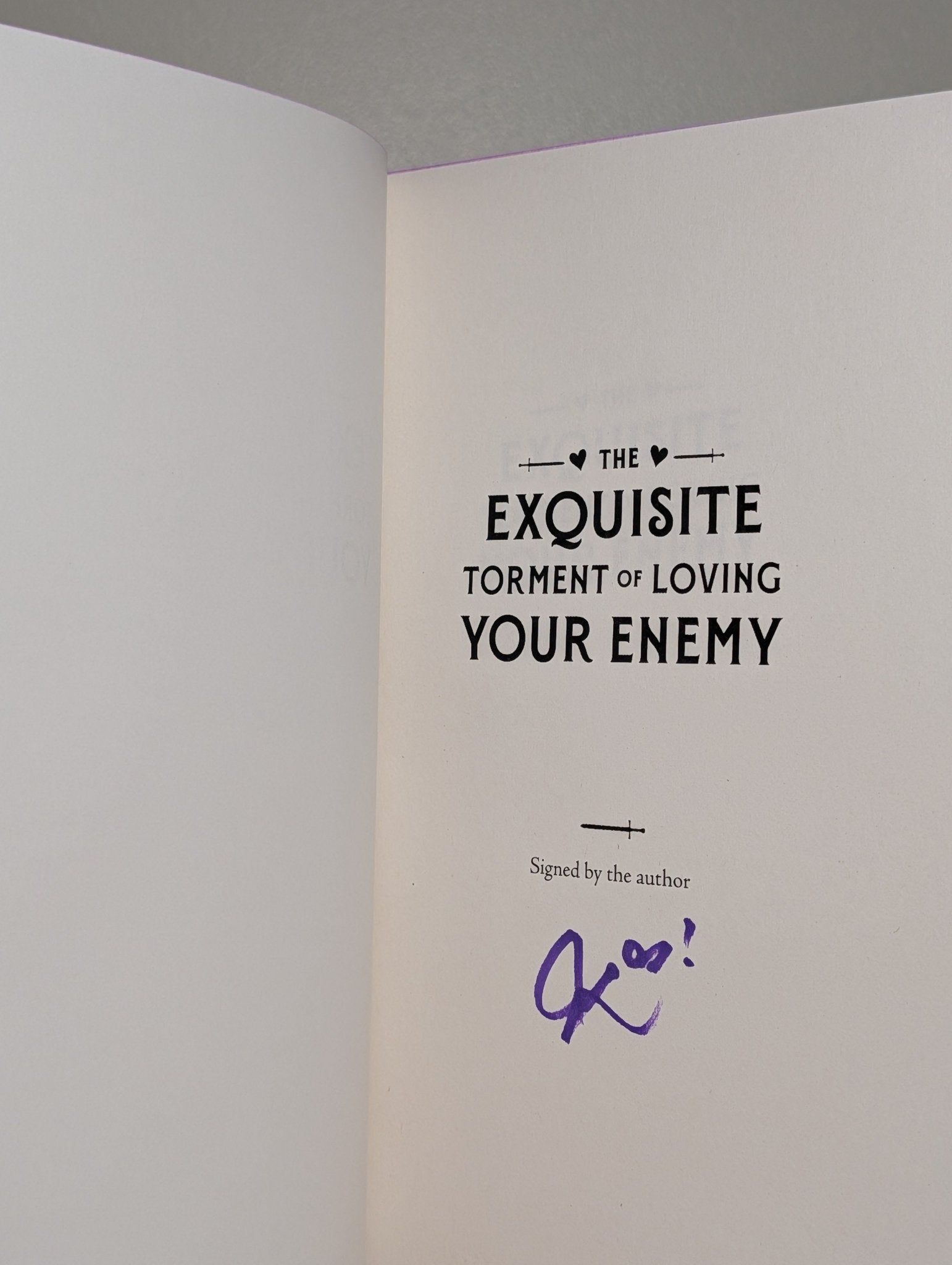 Irresistible Urge to Fall For Your Enemy; Exquisite Torment of Loving Your Enemy by Brigitte Knightley (Signed with sprayed edges) - Fialta Books
