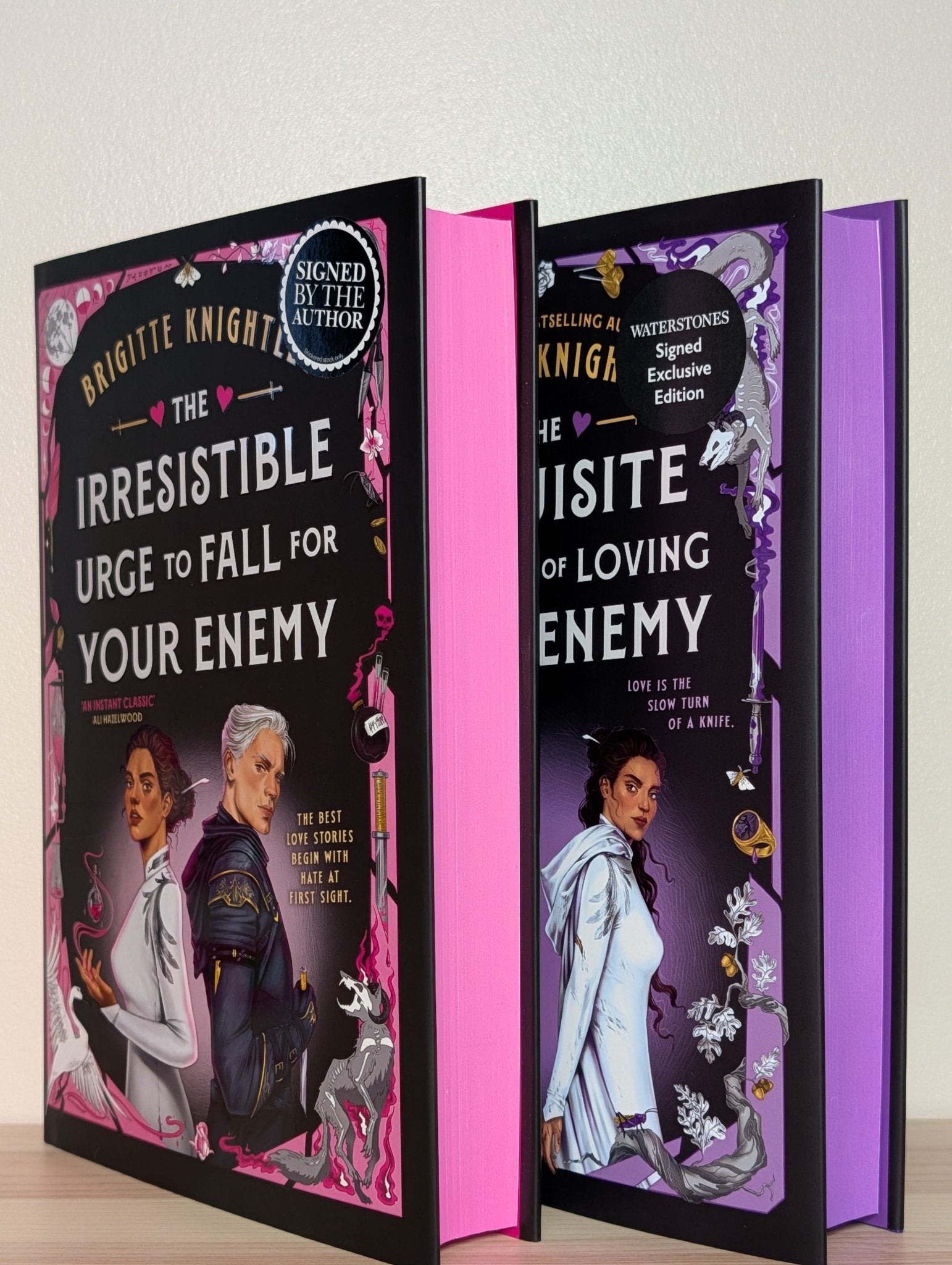 Irresistible Urge to Fall For Your Enemy; Exquisite Torment of Loving Your Enemy by Brigitte Knightley (Signed with sprayed edges) - Fialta Books