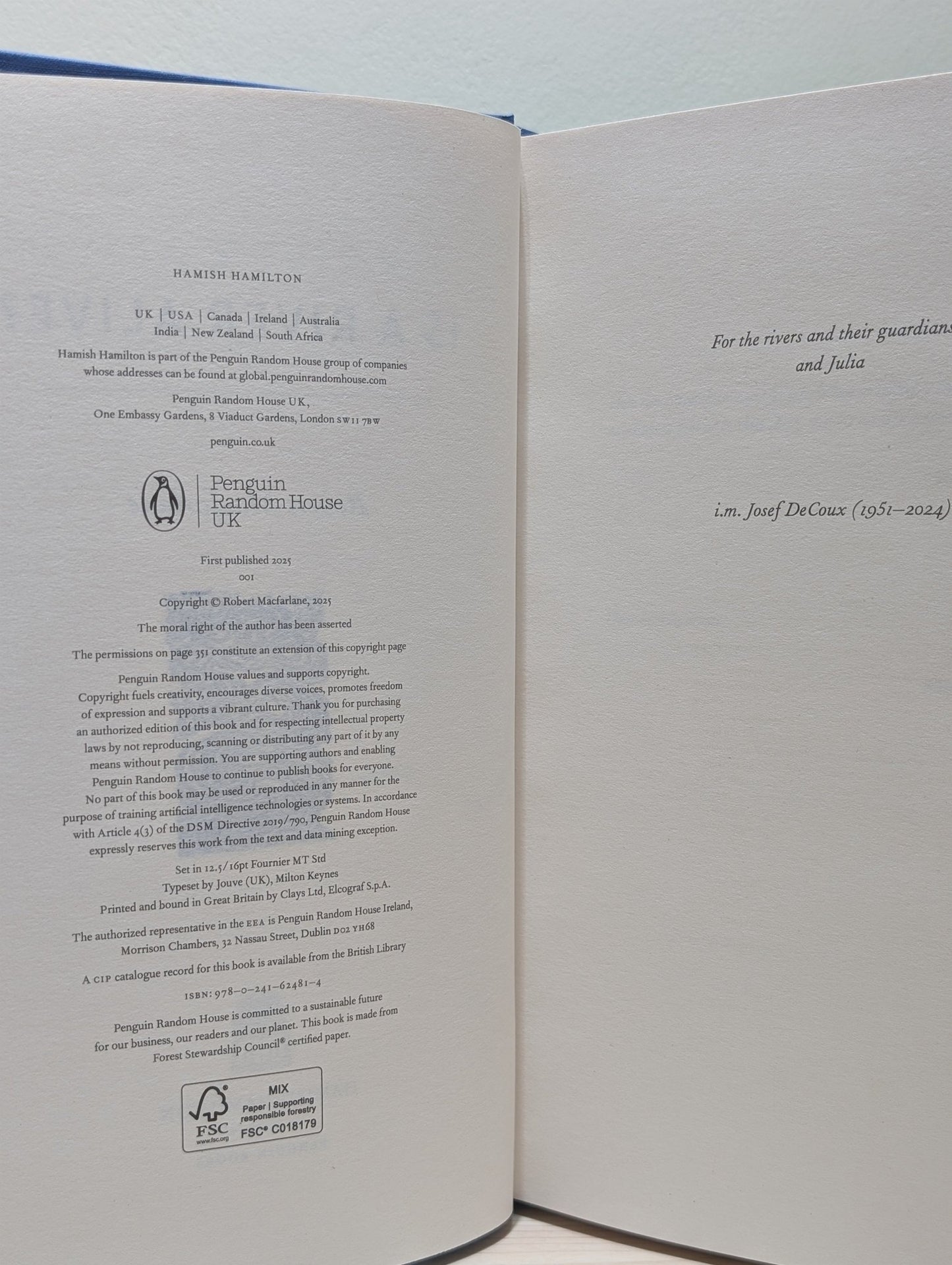 Is a River Alive? by Robert Macfarlane (Signed Stamped First Edition) - Fialta Books