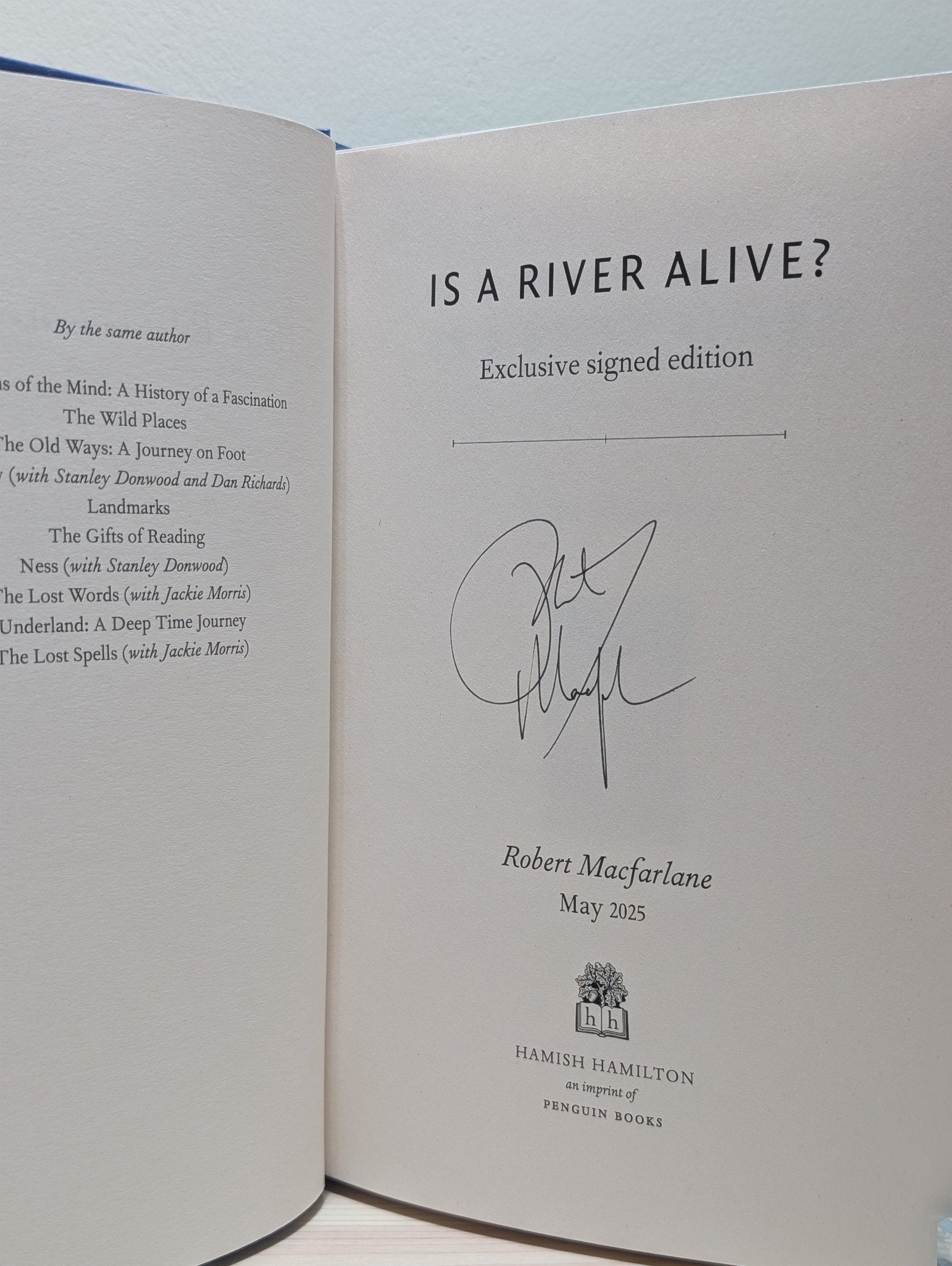 Is a River Alive? by Robert Macfarlane (Signed Stamped First Edition) - Fialta Books