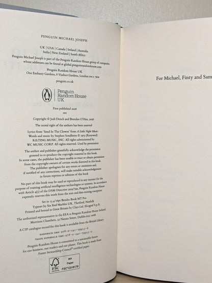 Is It Too Late to Make a Run for It? by Judi Dench (Signed First Edition with extra content) - Fialta Books