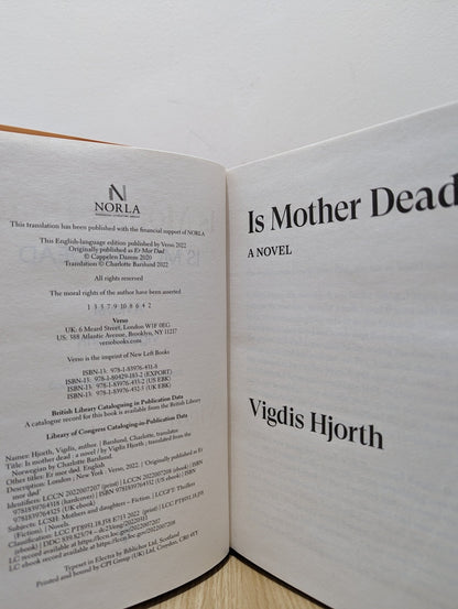 Is Mother Dead by Vigdis Hjorth (First Edition) - Fialta Books