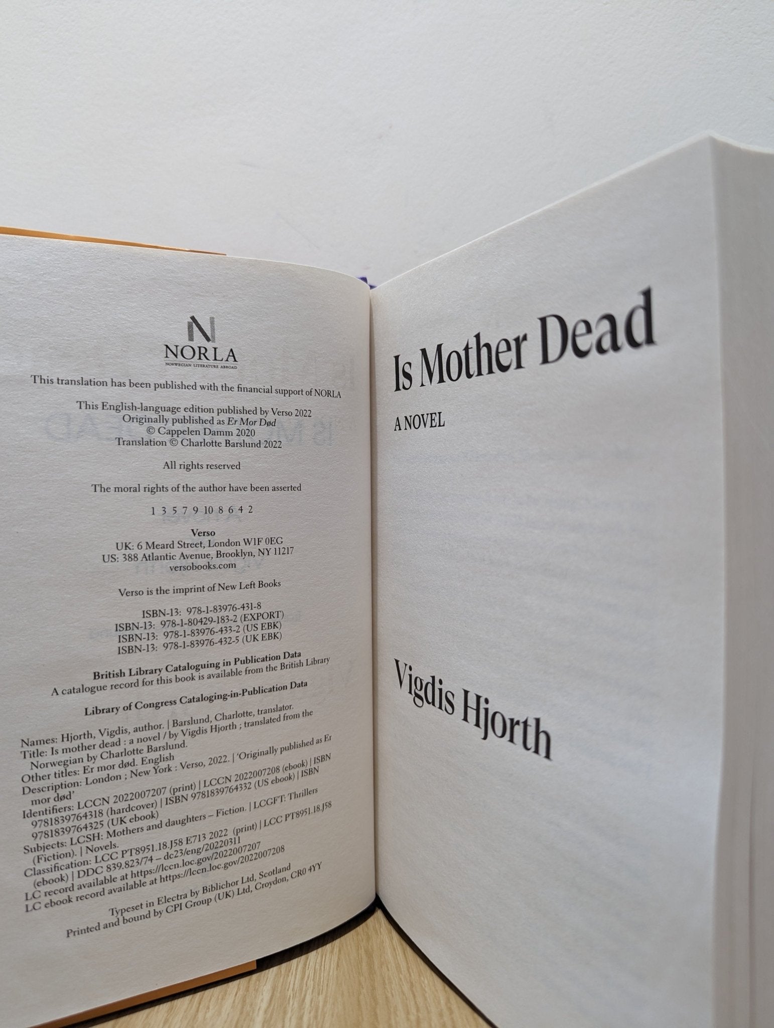 Is Mother Dead by Vigdis Hjorth (Signed Lined First Edition) - Fialta Books