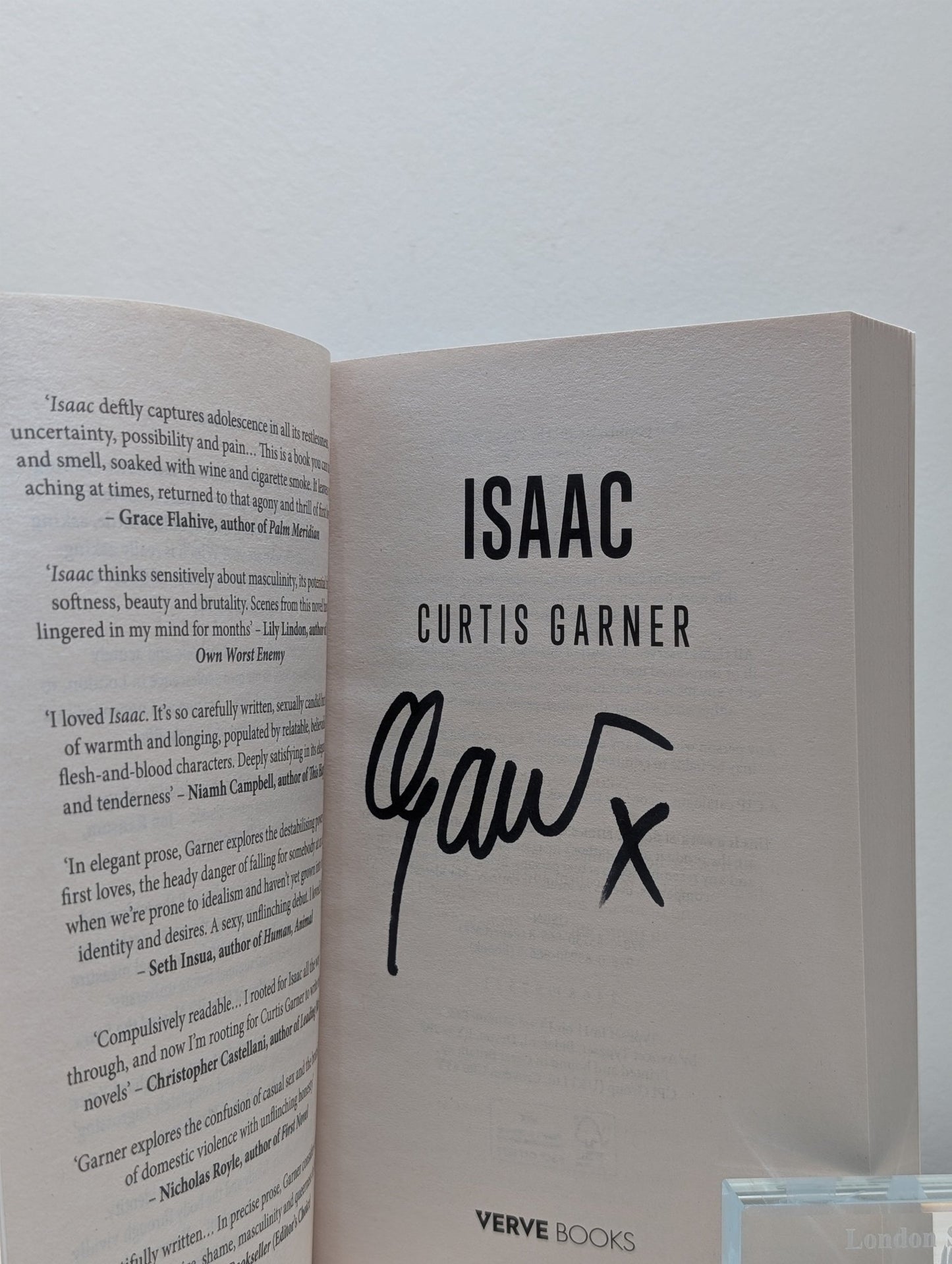 Isaac by Curtis Garner (Signed First Edition) - Fialta Books