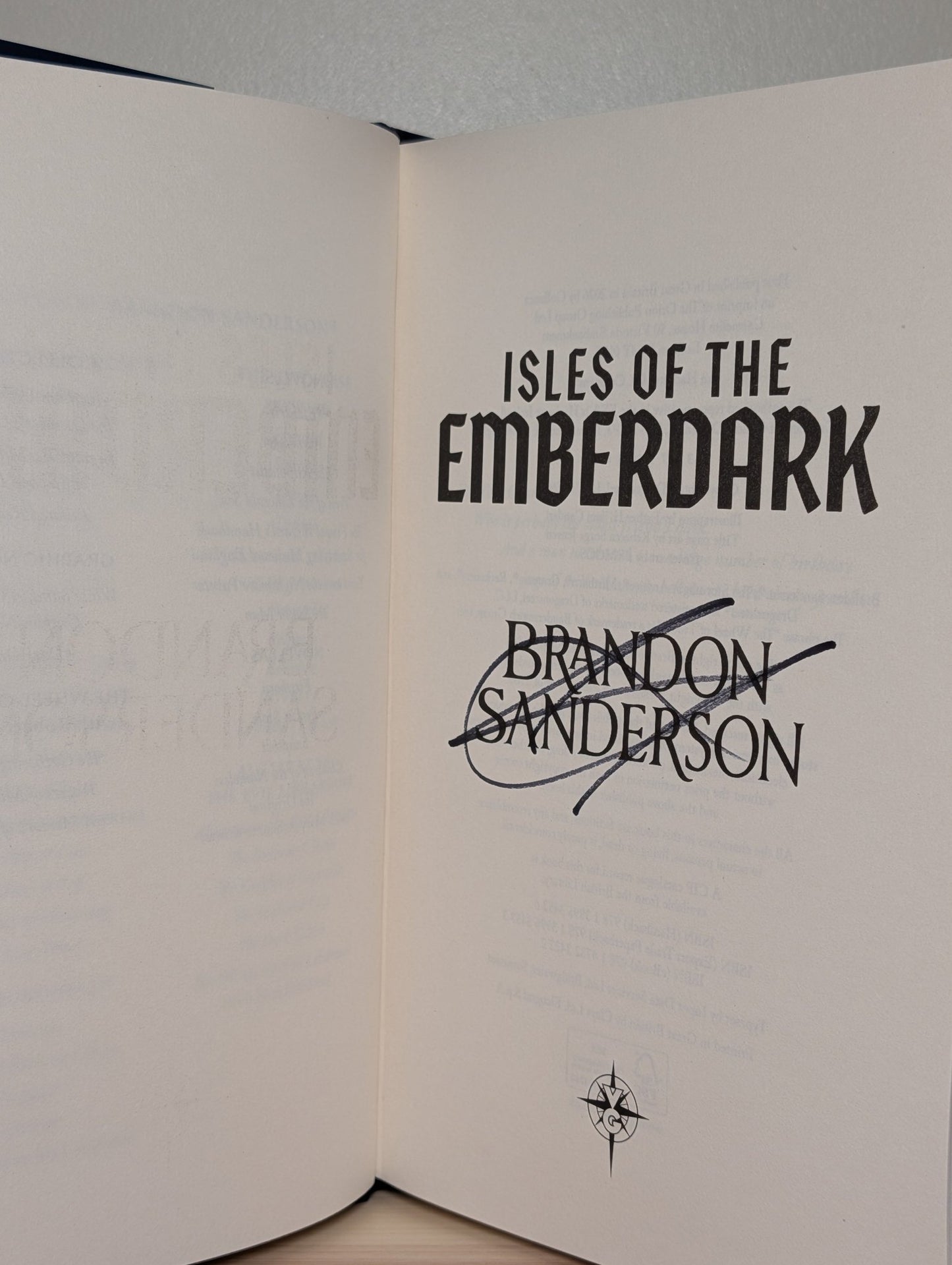 Isles of the Emberdark by Brandon Sanderson (Signed First Edition) - Fialta Books