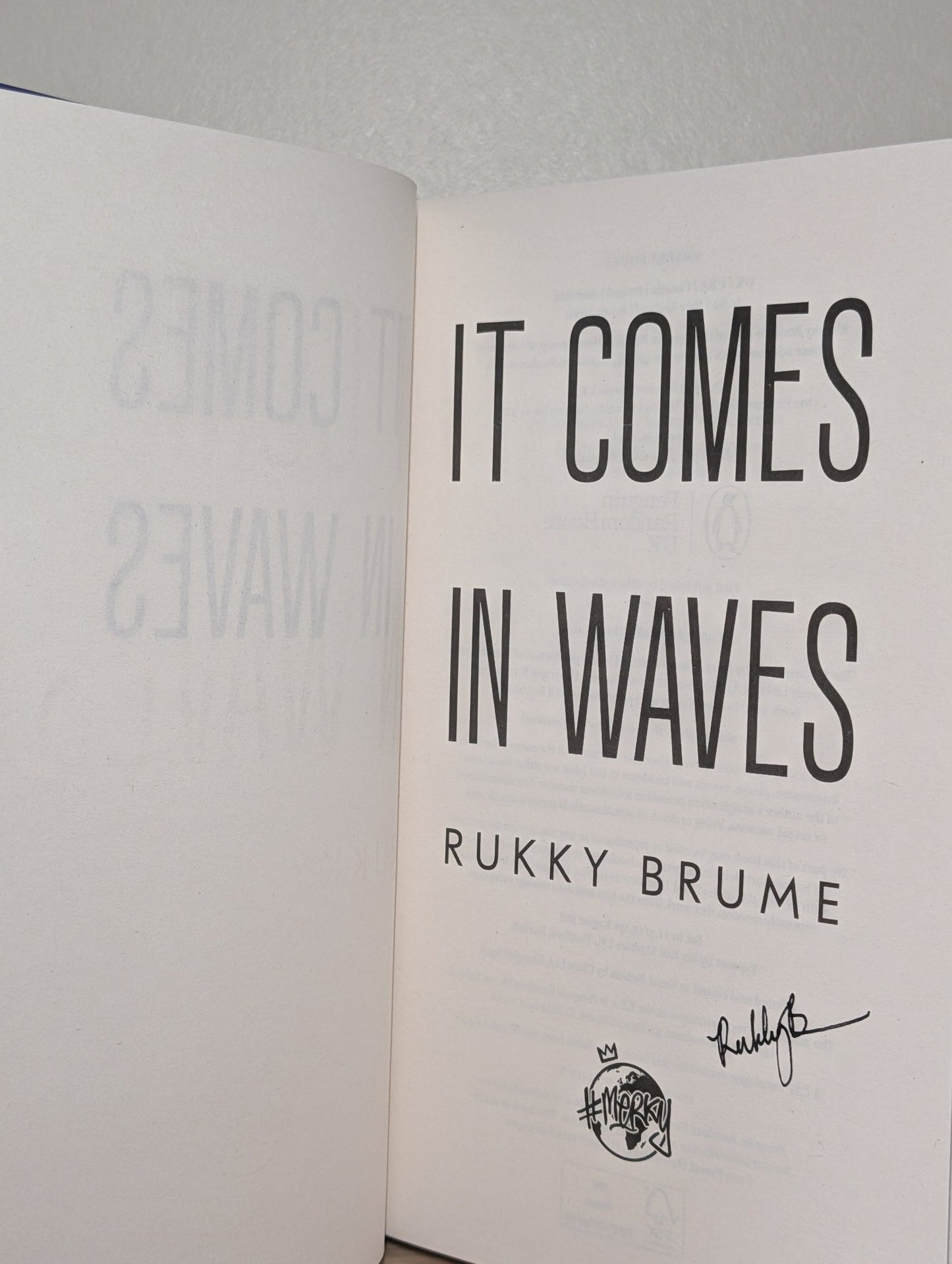It Comes in Waves by Rukky Brume (Signed First Edition) - Fialta Books