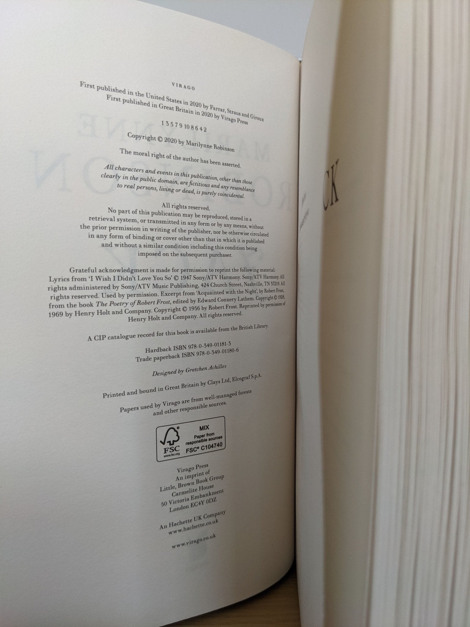 Jack by Marilynne Robinson (Signed First Edition) - Fialta Books