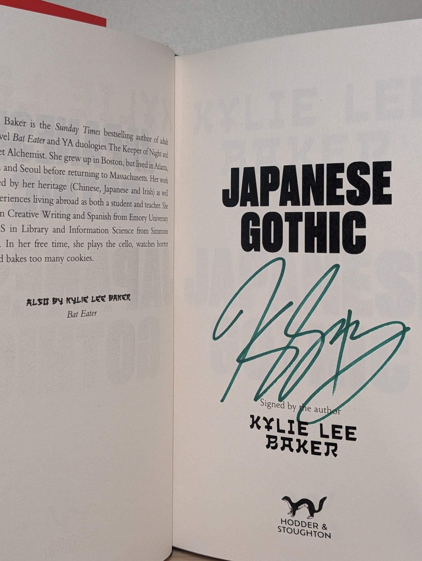 Japanese Gothic by Kylie Lee Baker (Signed First Edition) - Fialta Books