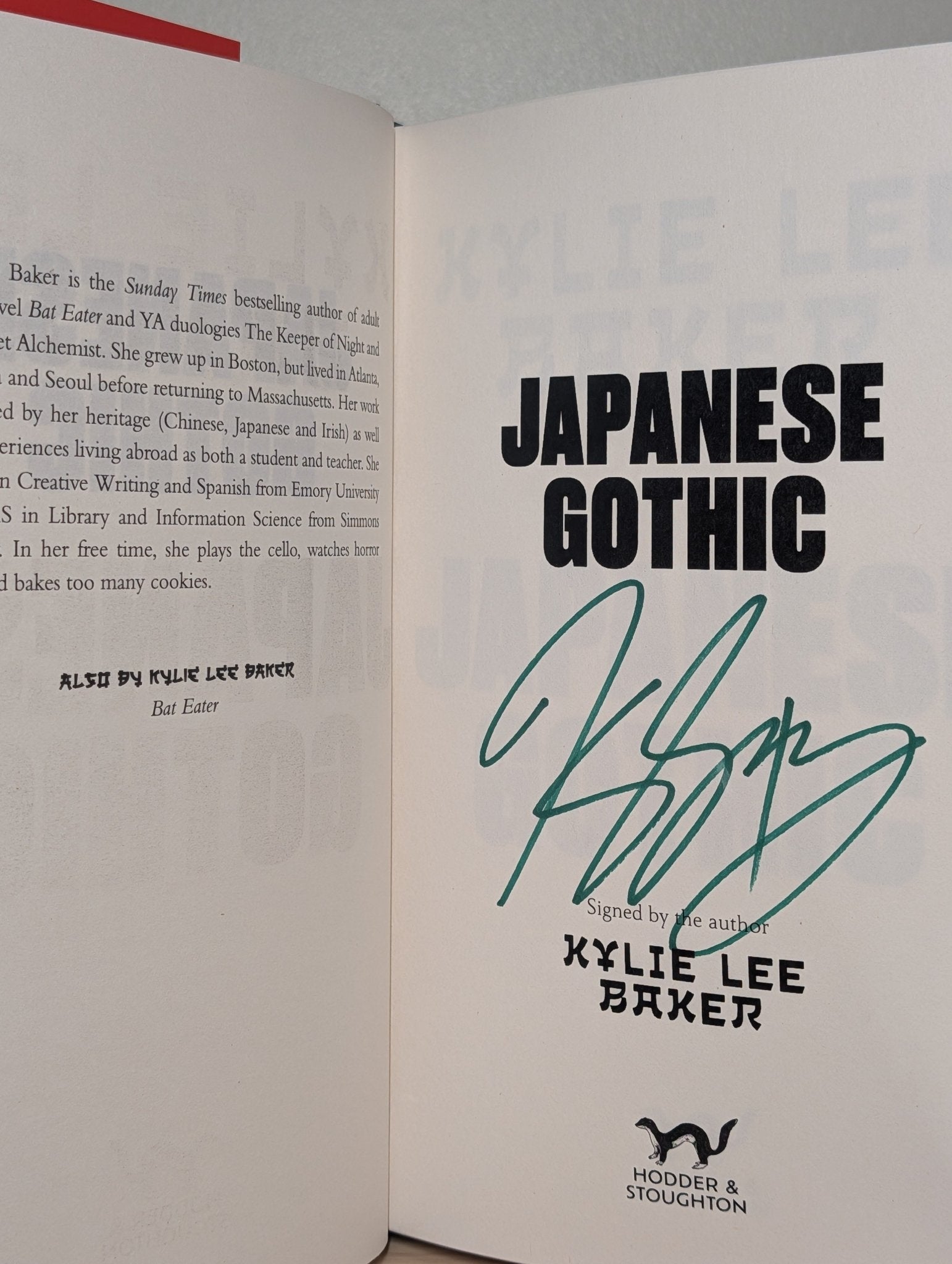 Japanese Gothic by Kylie Lee Baker (Signed First Edition) - Fialta Books