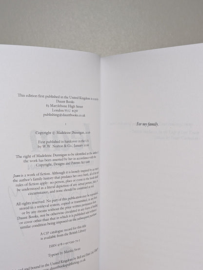 Jean by Madeleine Dunnigan (Signed First Edition) - Fialta Books