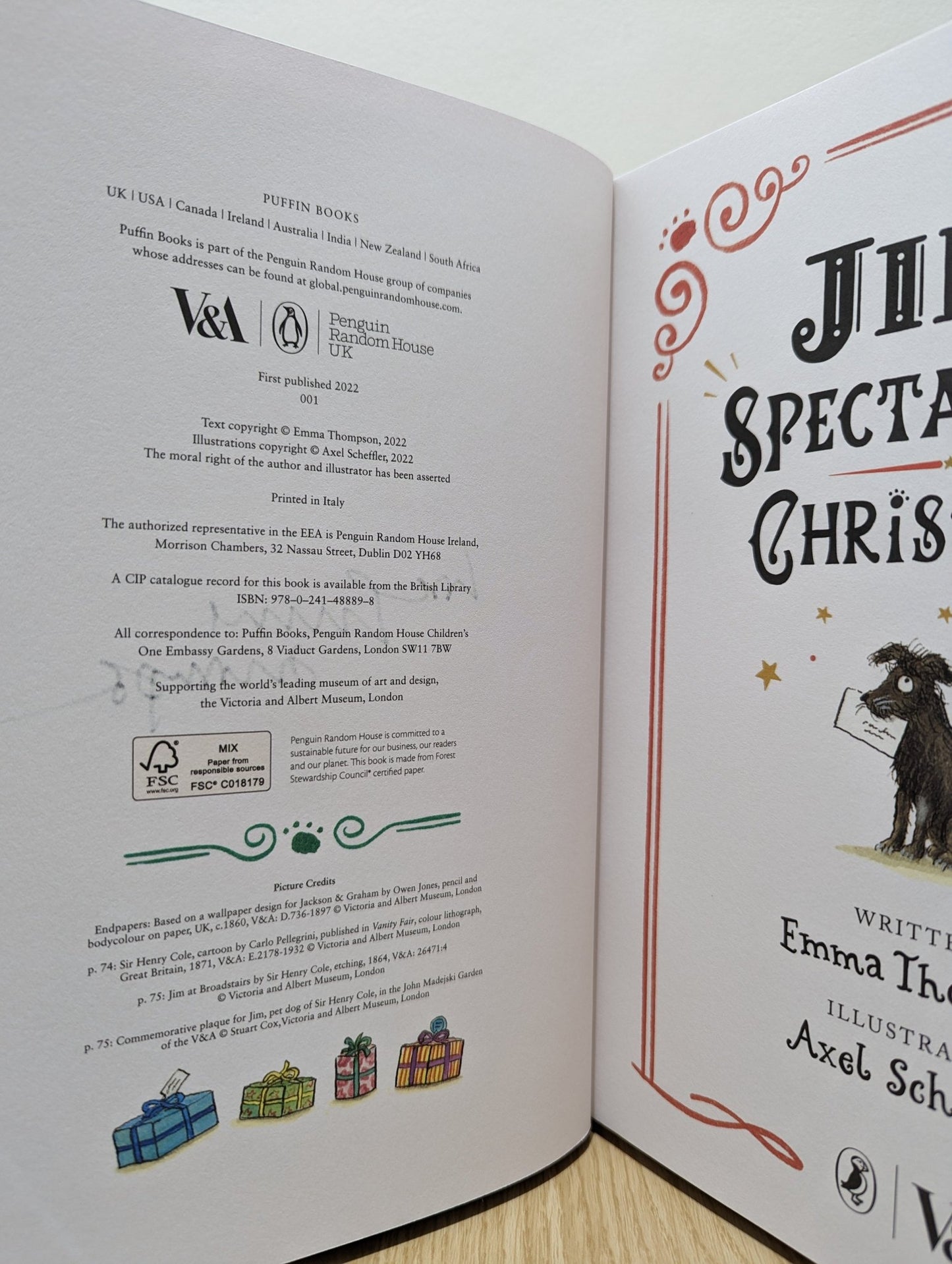 Jim's Spectacular Christmas by Emma Thompson (Signed) - Fialta Books