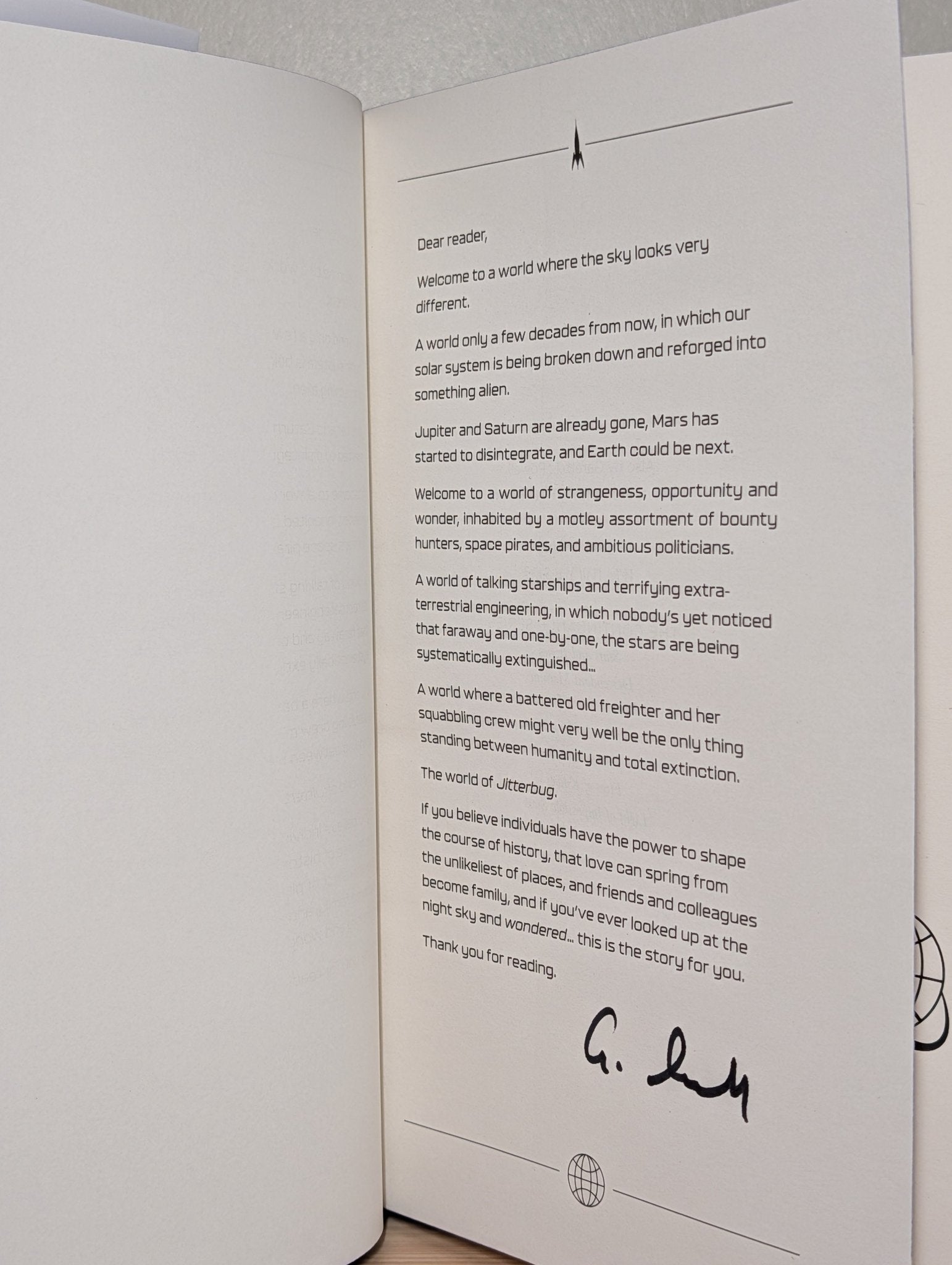 Jitterbug by Gareth L. Powell (Signed First Edition with sprayed edges) - Fialta Books