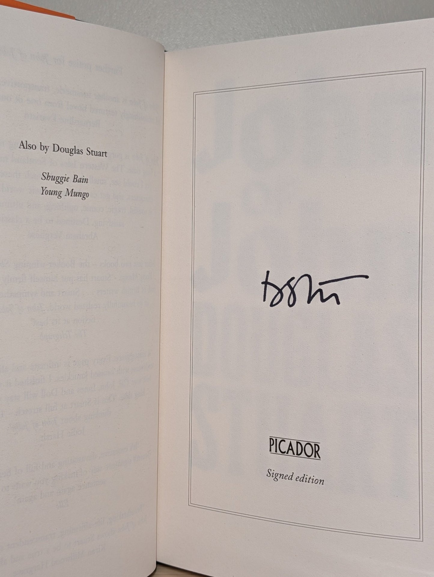 John of John by Douglas Stuart (Signed First Edition) - Fialta Books