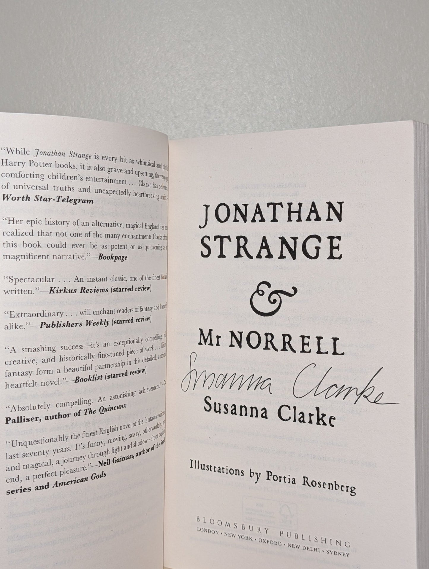 Jonathan Strange & Mr Norrell by Susanna Clarke (Signed Anniversary Edition) - Fialta Books