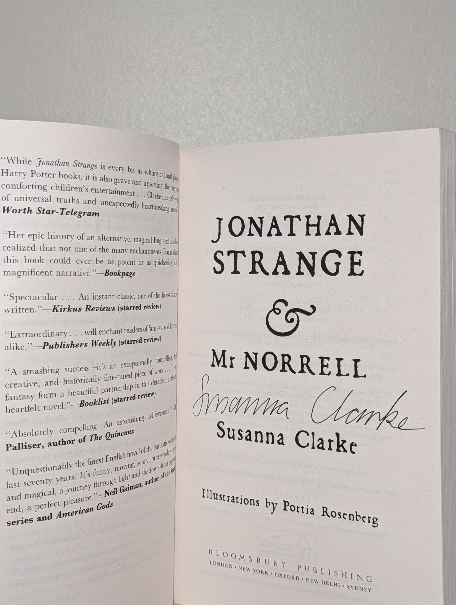 Jonathan Strange & Mr Norrell by Susanna Clarke (Signed Anniversary Edition) - Fialta Books