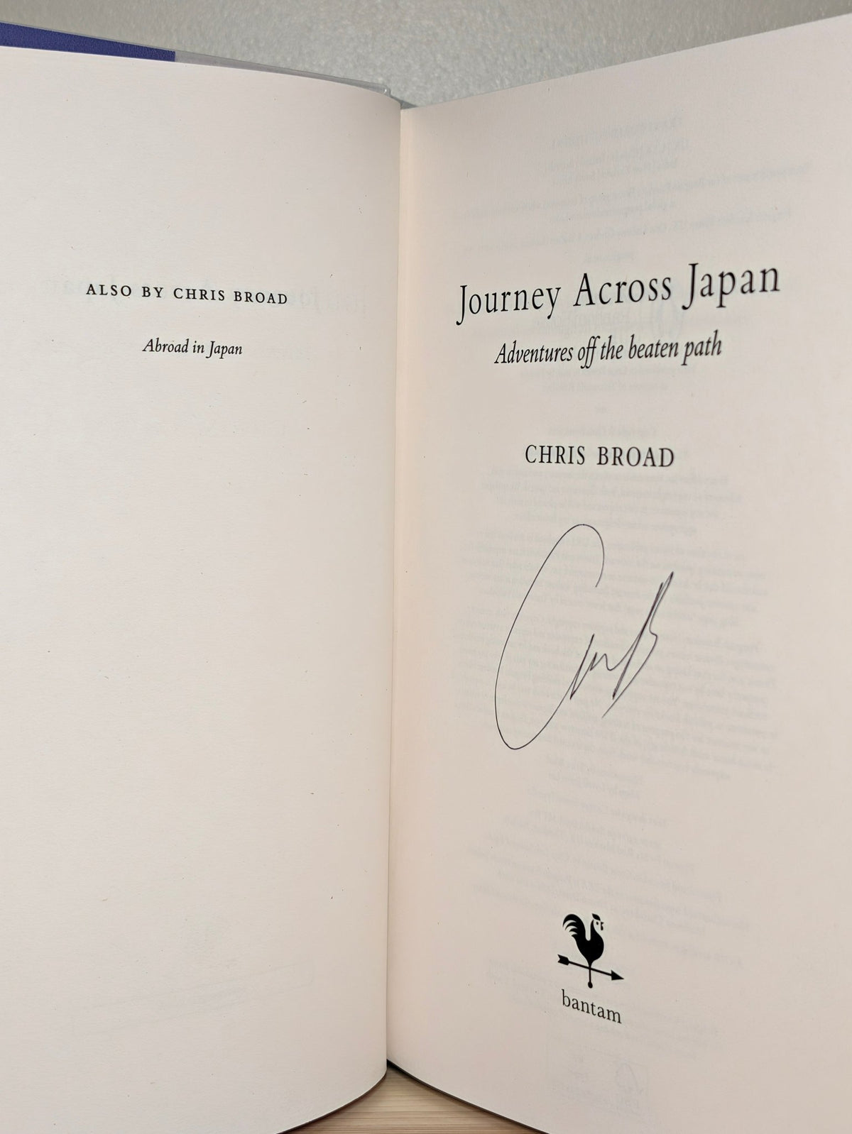 Journey Across Japan by Chris Broad (Signed First Edition) - Fialta Books