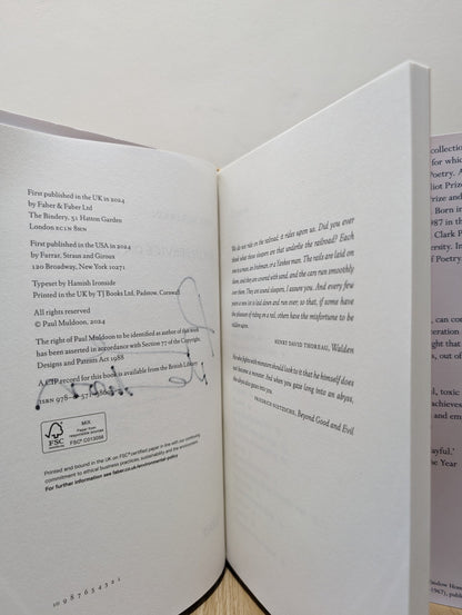 Joy in Service on Rue Tagore by Paul Muldoon (Signed First Edition) - Fialta Books