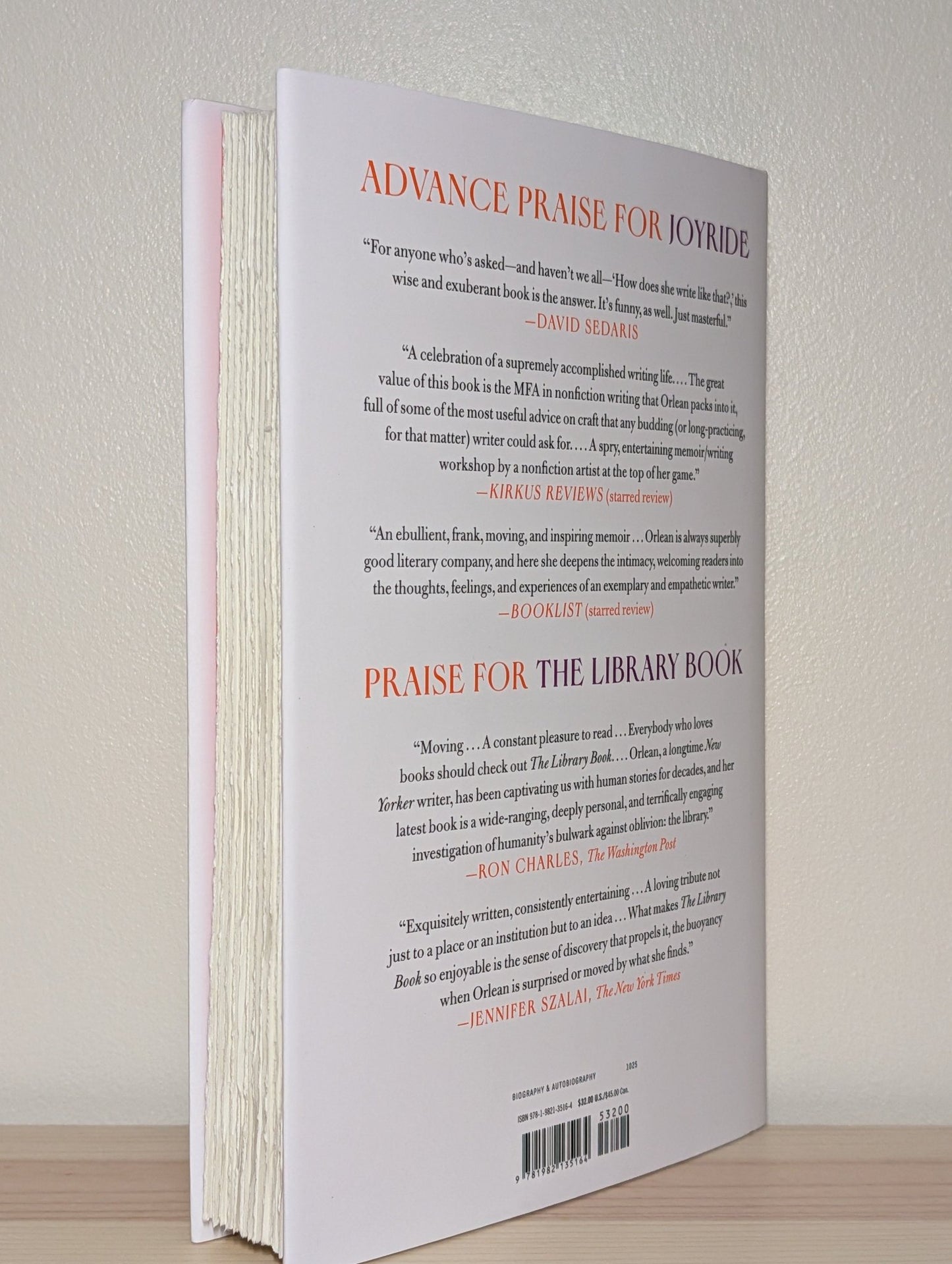 Joyride: A Memoir by Susan Orlean (Signed First Edition) - Fialta Books