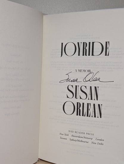 Joyride: A Memoir by Susan Orlean (Signed First Edition) - Fialta Books