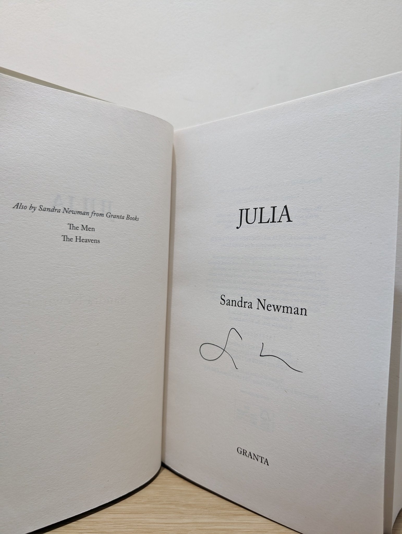 Julia by Sandra Newman (Signed First Edition) - Fialta Books