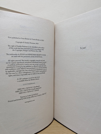 Julia by Sandra Newman (Signed Lined Numbered) - Fialta Books