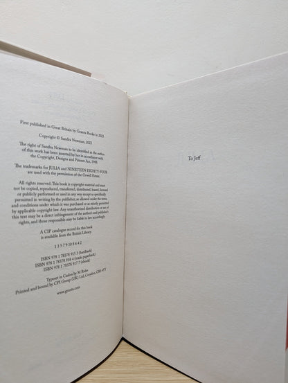 Julia by Sandra Newman (Signed Numbered First Edition with sprayed edges) - Fialta Books