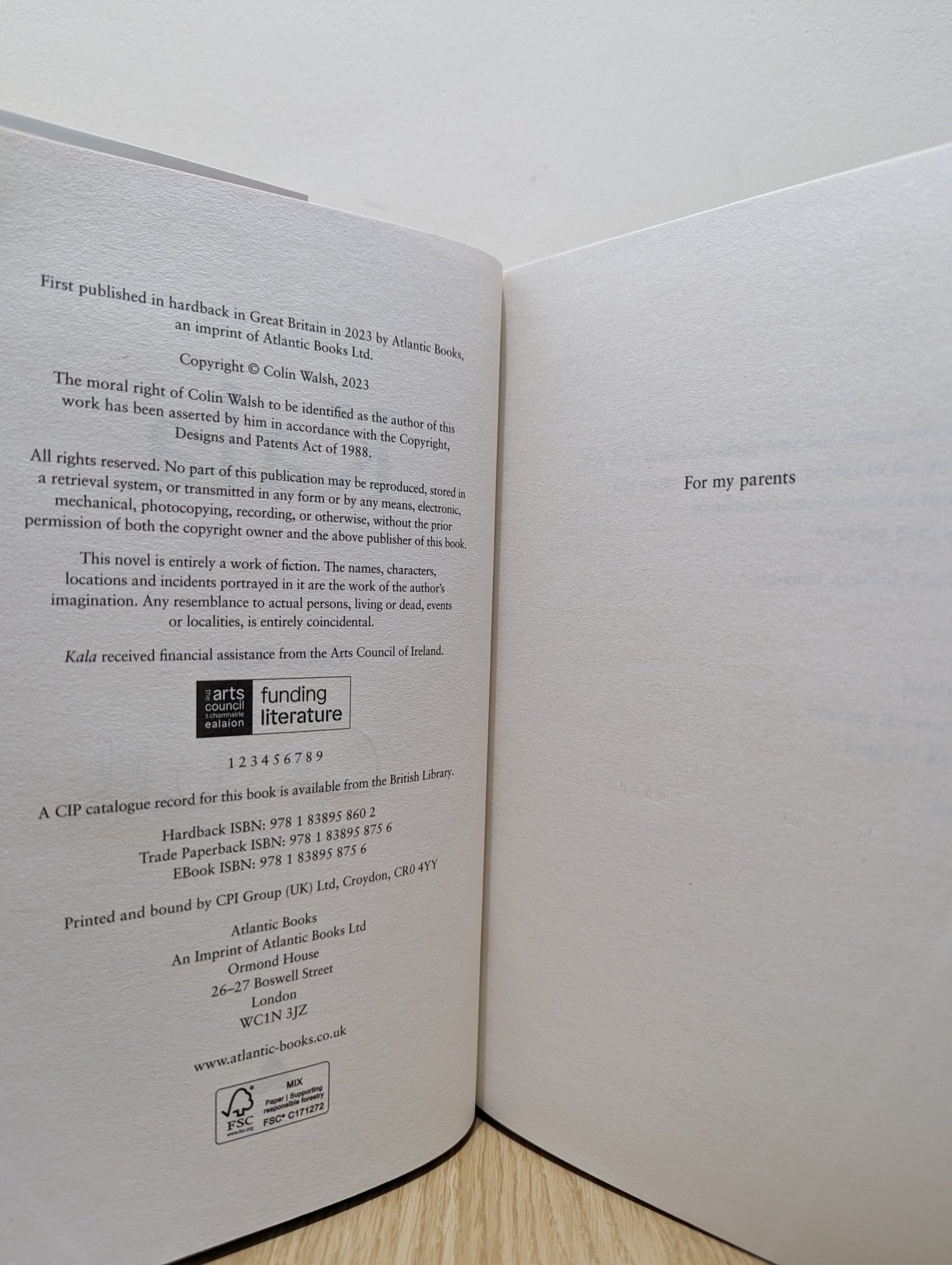 Kala by Colin Walsh (Signed First Edition) - Fialta Books
