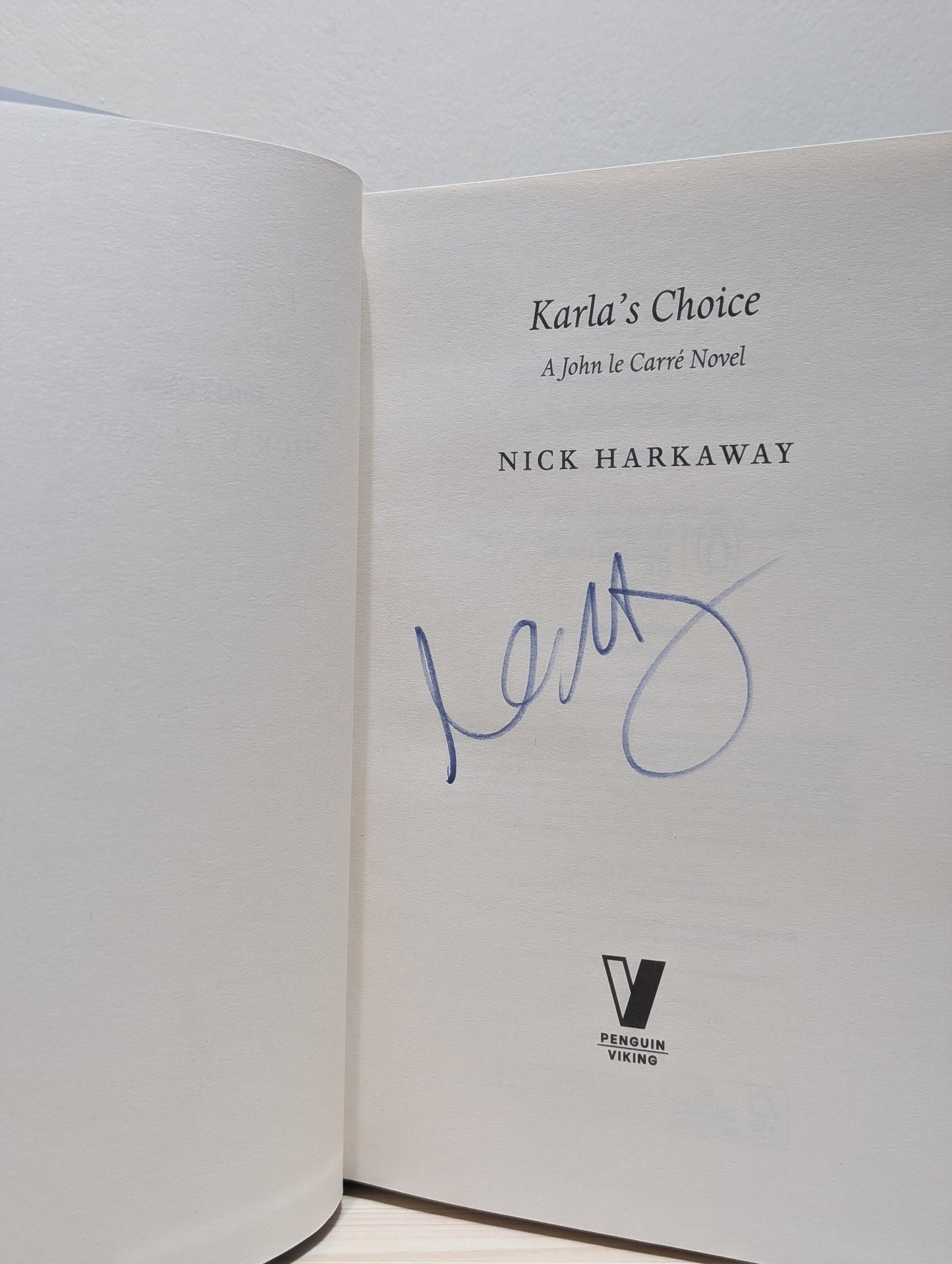 Karla's Choice by Nick Harkaway John Le Carre (Signed First Edition) - Fialta Books