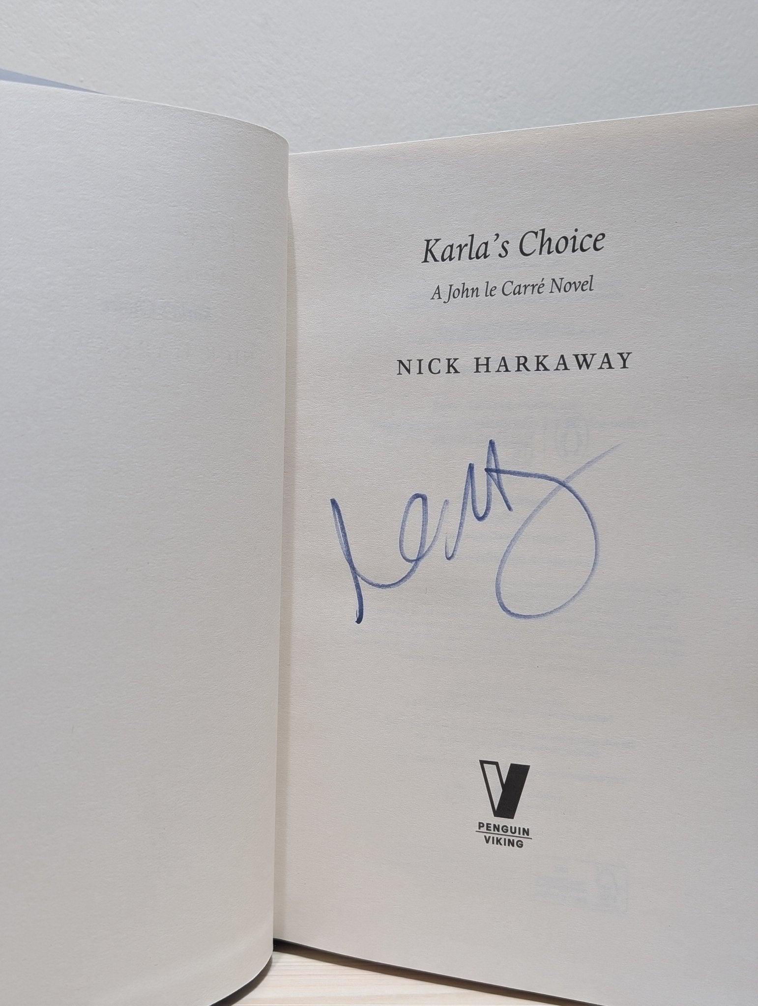 Karla's Choice by Nick Harkaway John Le Carre (Signed First Edition) - Fialta Books